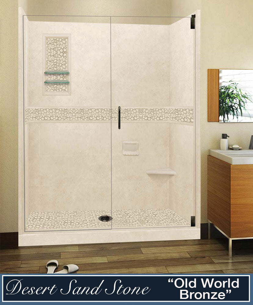 Stone Threshold & Casings for Shower Door - Easy Remodel Kit | Durable Bathroom Upgrade for Modern Homes
