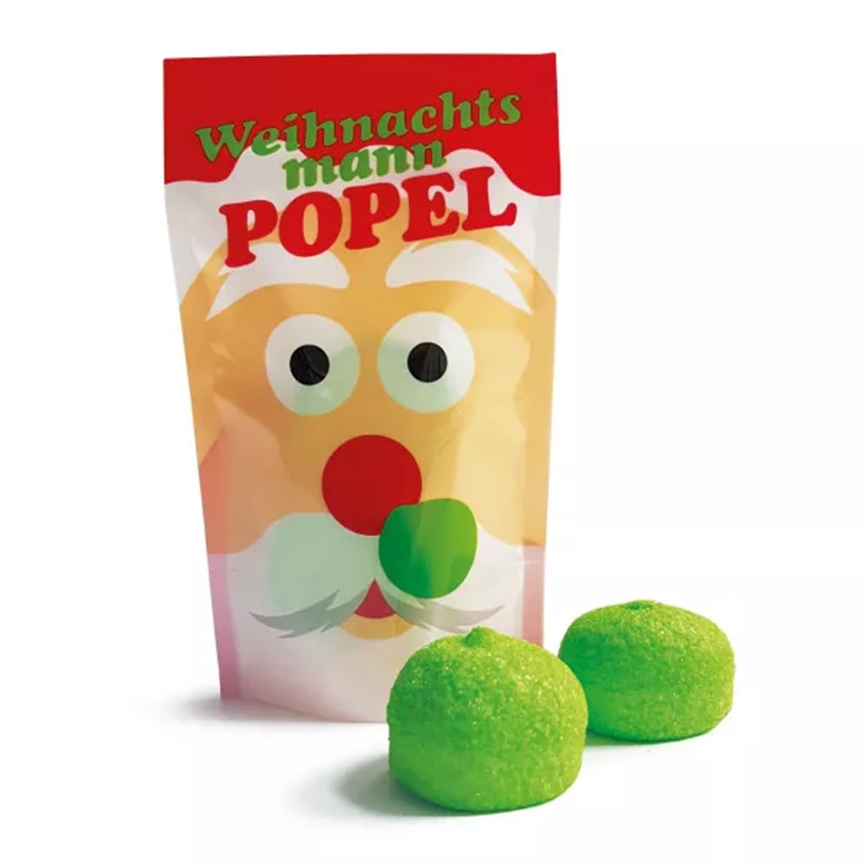 Funny Christmas Santa Nose Prank - 18g Foam Sugar Speck Balls, Green Marshmallows for Holiday Gifts & Party Pranks
