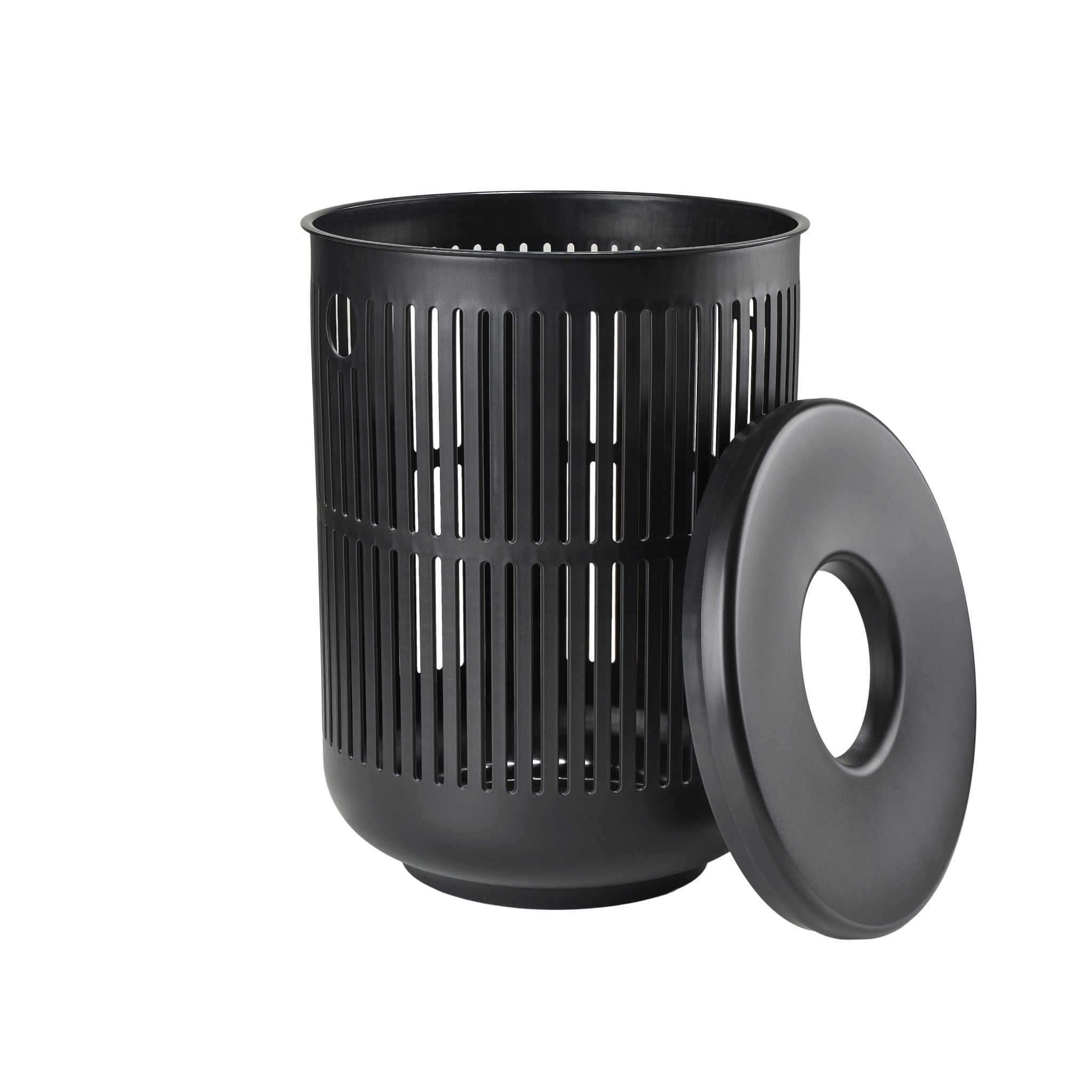 ZONE DENMARK Ume 60L Laundry Basket with Lid - Black | Foldable Storage Bin for Clothes, Toys & Home Organization | Perfect for Bedroom, Bathroom & Nursery