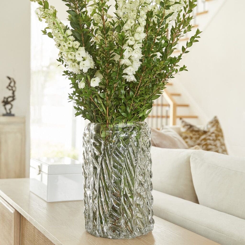 Cyan Design 10891 Clear Glass Vase - Modern Home Decor for Flowers, Centerpiece, Wedding & Living Room Decorations
