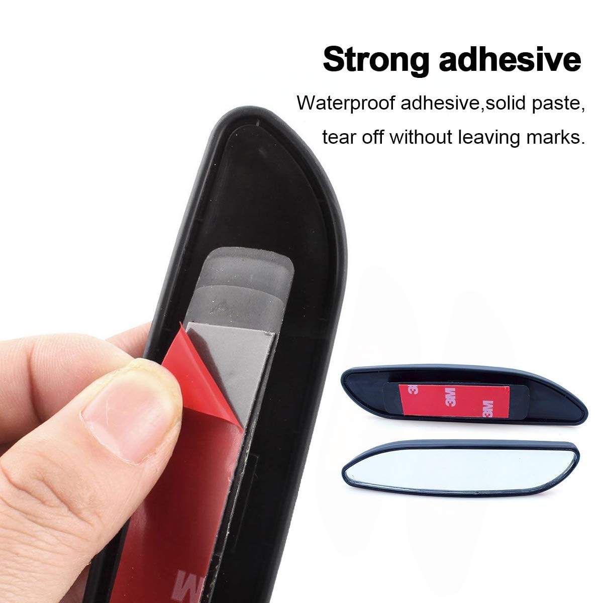 Blind Spot Mirror for Cars - 2 Pack Quadrangle HD Glass Convex Rear View Mirrors, Universal Angle Adjustable Stick-On Side Mirrors for All Vehicles | Perfect for Parking, Lane Changes & Safer Driving