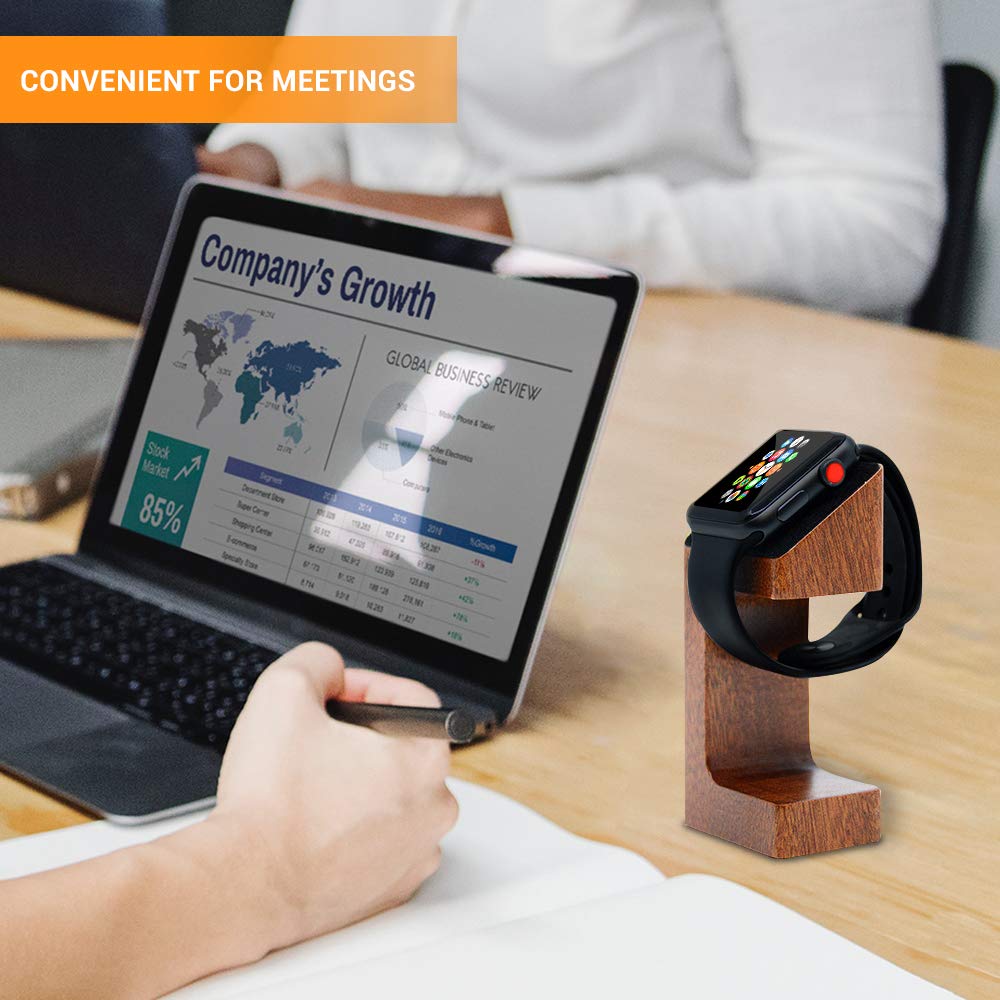 Premium Apple Watch Charging Stand - Universal iWatch Charger Dock for All Models (Series 1/2/3/4/5/6/7/8/SE) - Perfect for Nightstand, Office Desk & Travel Accessory Organization