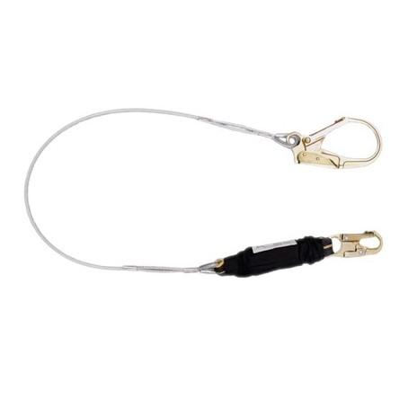 6 ft. EA Cable Lanyard with GAC, Zorber & Snap/Rebar Hooks - Single or Twin Leg Fall Protection for Construction, Roofing & Safety Work