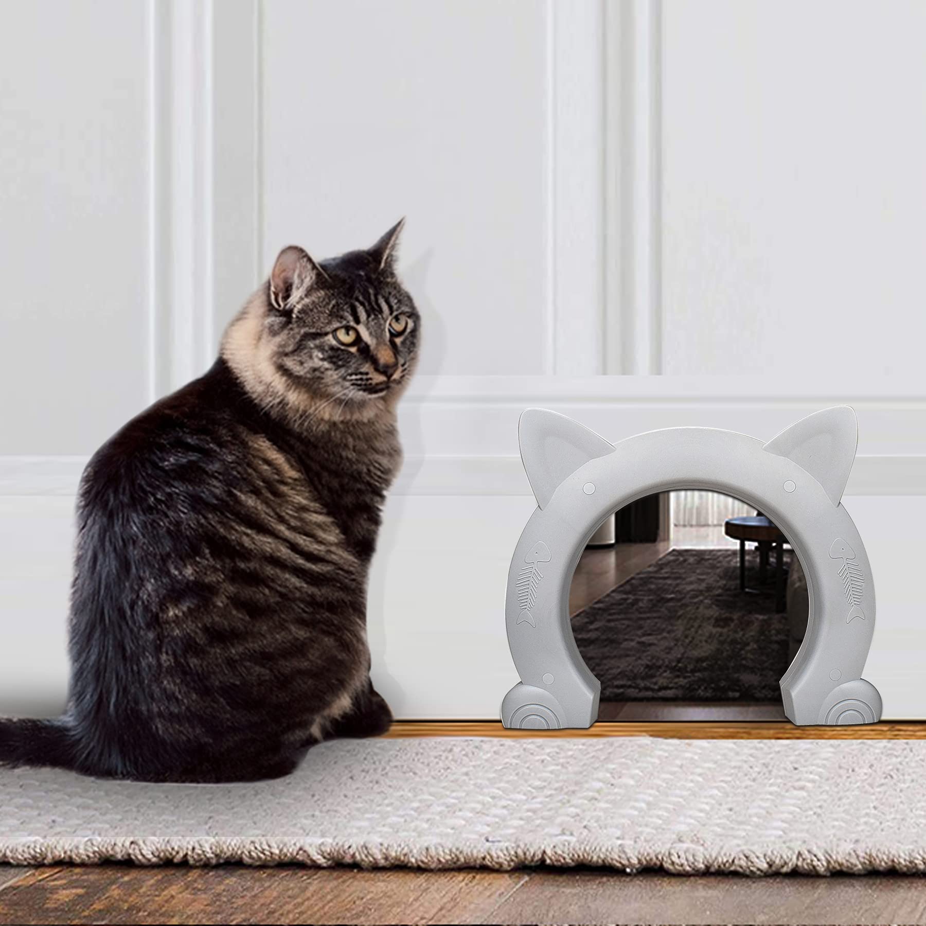 Best Indoor Cat Door for Interior Doors - Durable Pet Door for Cats, Kittens & Small Pets - Perfect for Bedrooms, Laundry Rooms & Apartments