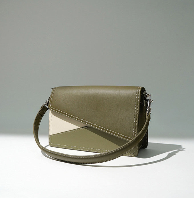 Modern Geometric Colorblock Crossbody Bag for Women - Stylish & Trendy Shoulder Purse for Work, Travel & Everyday Use