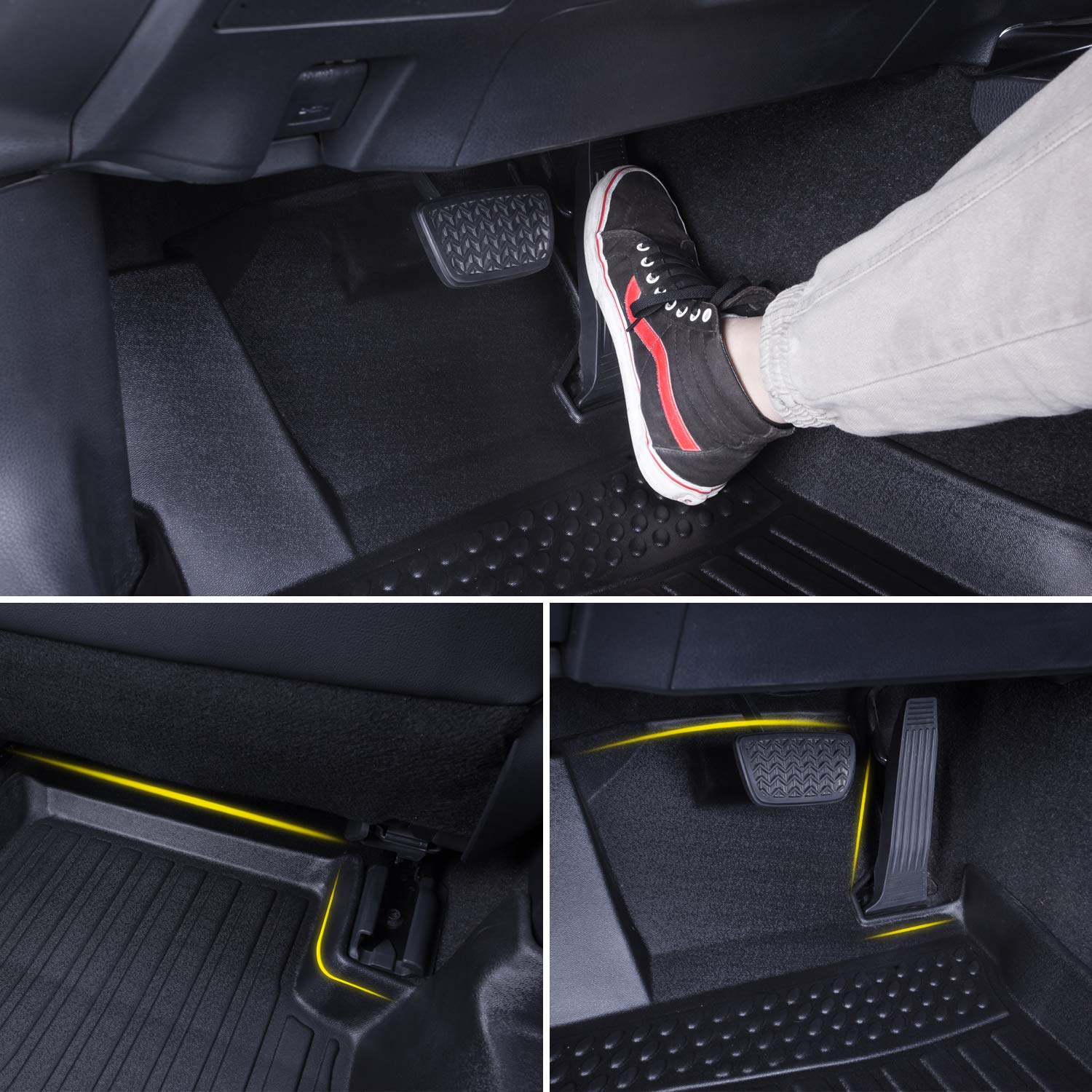 Heavy Duty All Weather Car Mats for Nissan Rogue Sport 2017-2022 - Custom Fit Floor Liners - Durable, Odorless & Non-Slip Protection - Perfect for Daily Commute, Road Trips & Harsh Weather Conditions