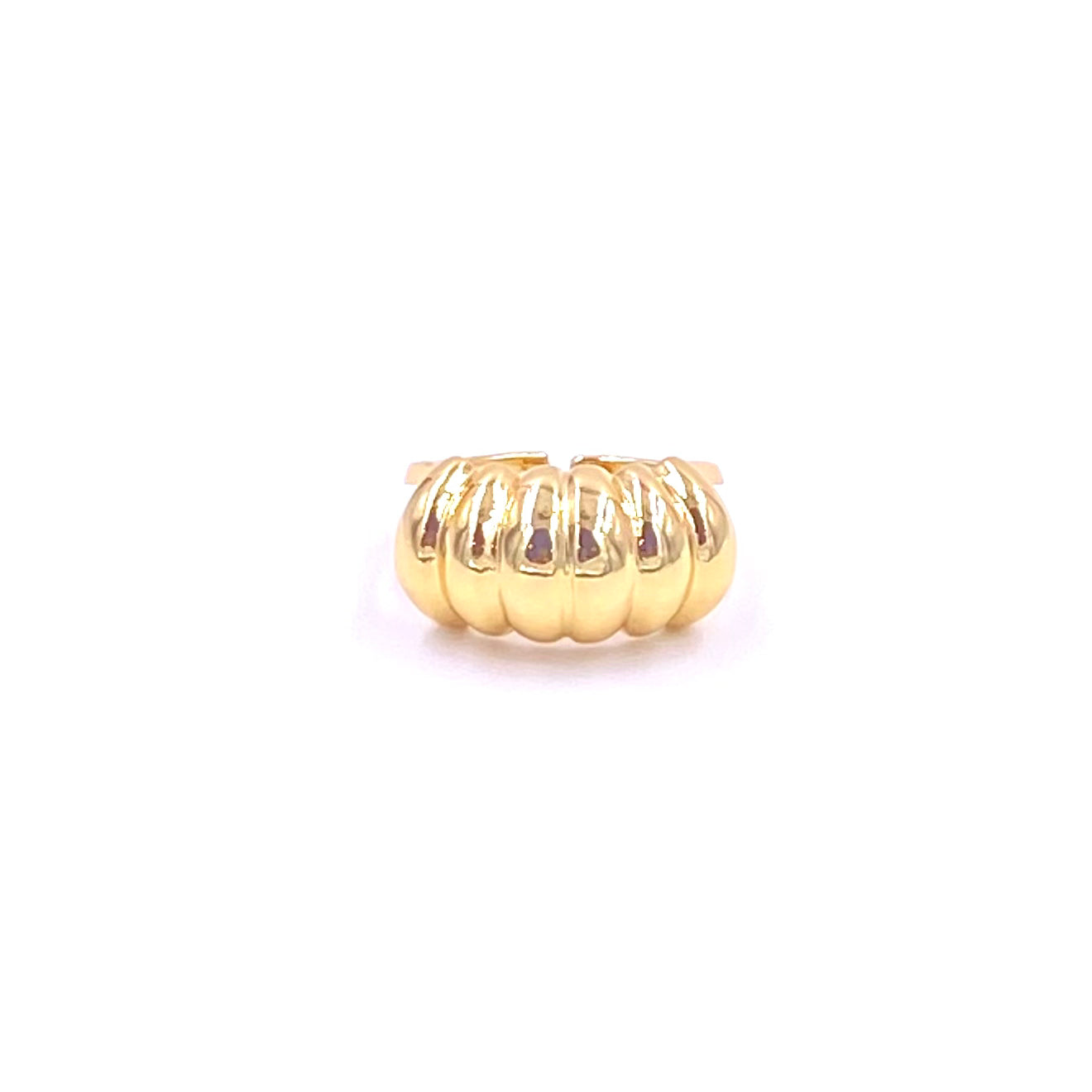 Ashley Gold Stainless Steel 6 Wave Adjustable Ring - Hypoallergenic & Tarnish-Free Jewelry for Women - Perfect for Everyday Wear, Parties & Gifts
