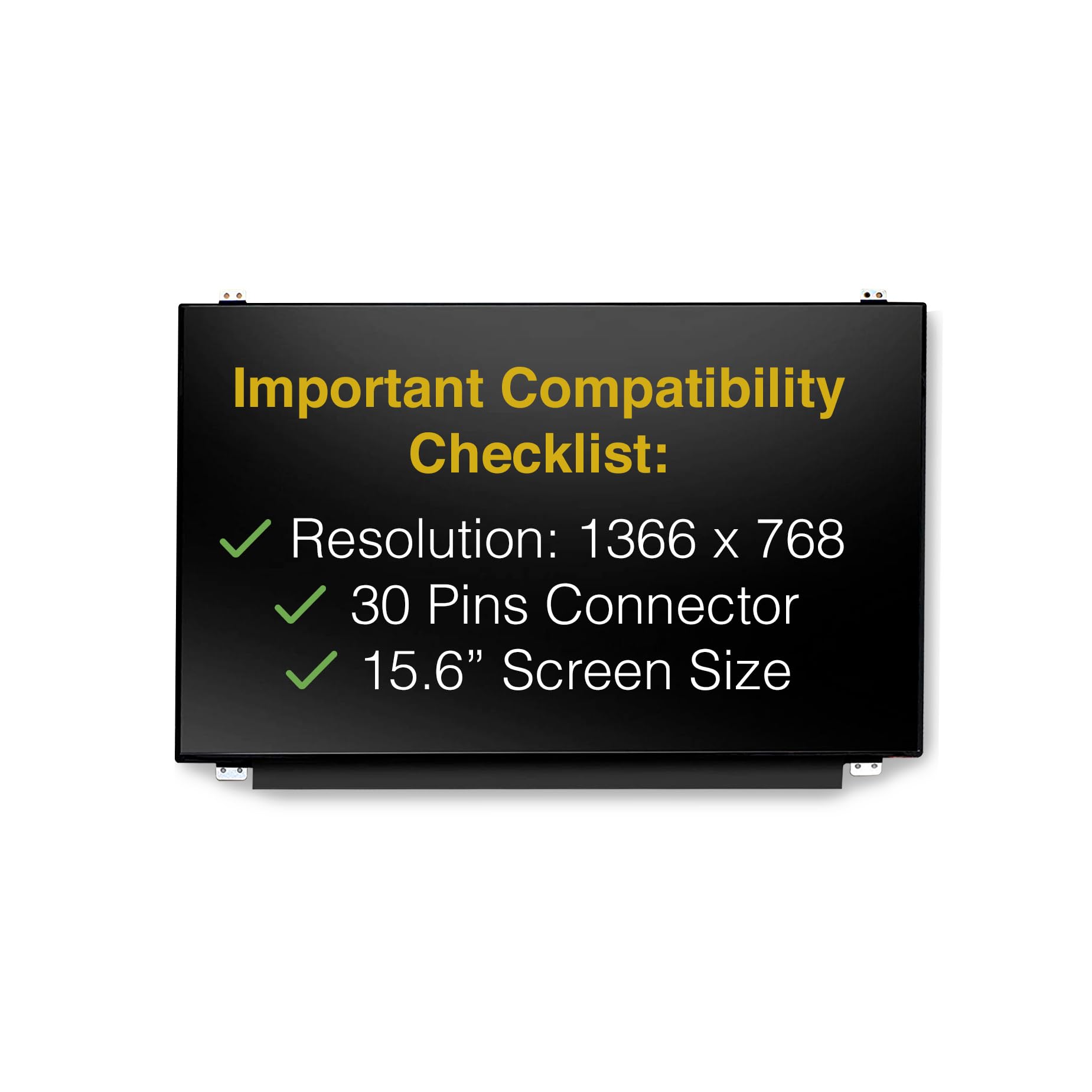 HP 15-AY010CY LCD Screen Replacement - 30-Pin HD 1366x768 Glossy LED Display with Installation Tools | Compatible with HP Laptop Models | Perfect for Screen Repair & DIY Replacement