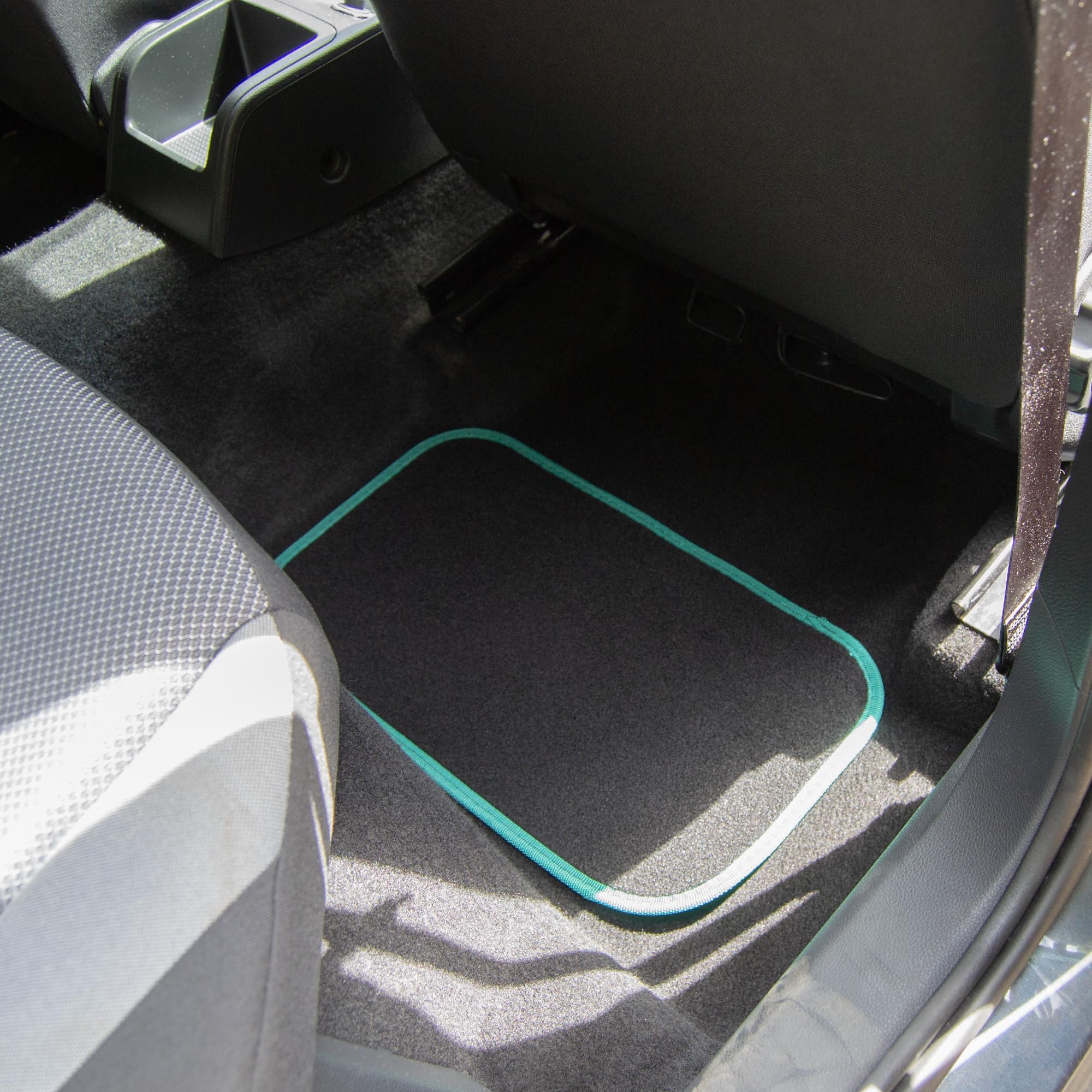 Premium Sakura SS5469 All-Weather Car Floor Mats - 4-Piece Set in Soft Pastel Green | Durable & Easy to Clean | Perfect for SUVs, Sedans & Trucks