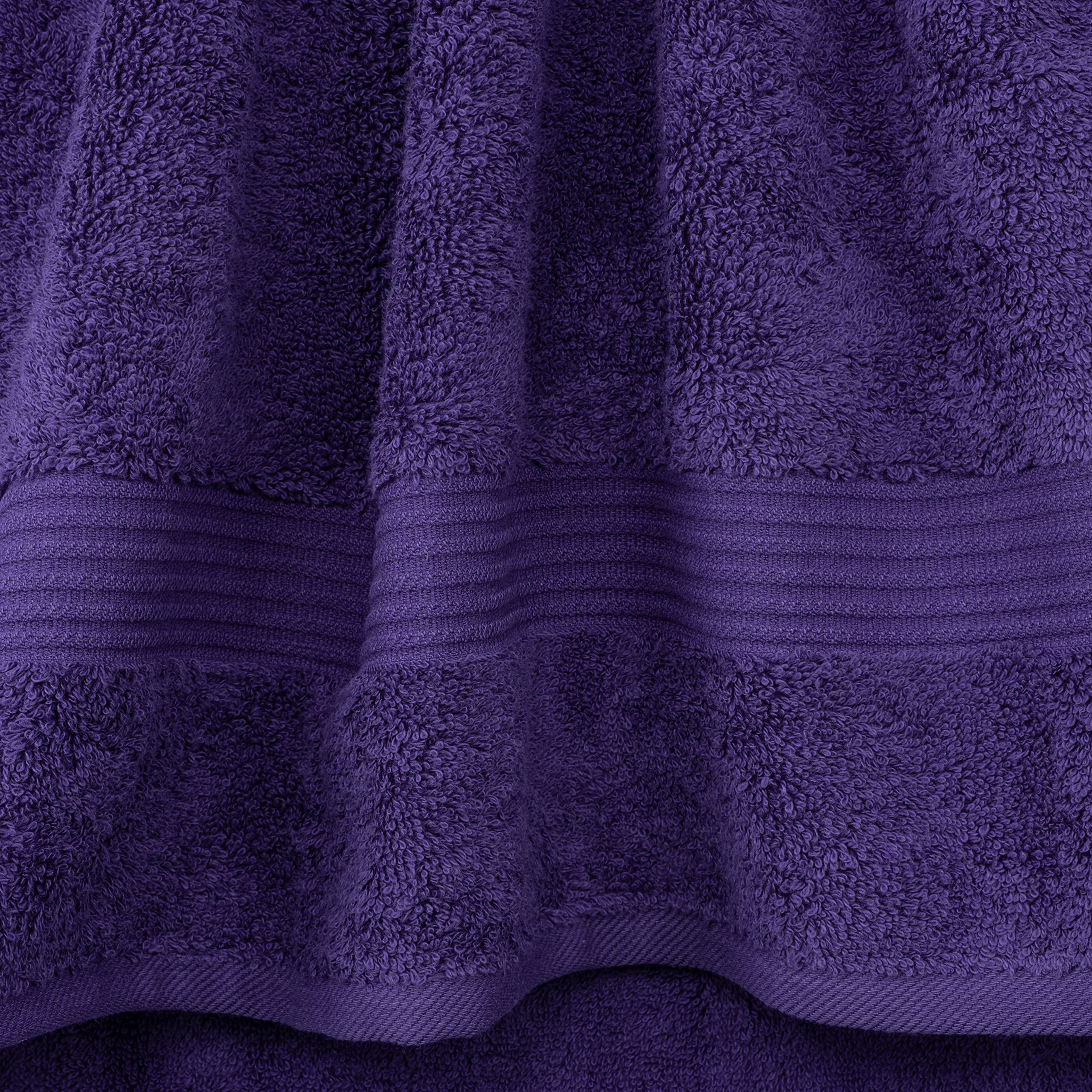 100% Cotton Turkish Washcloths - 4 Pack Soft Absorbent Face & Hand Towels for Bath & Body - Gentle Exfoliating Wash Rags (Purple) - Perfect for Spa, Baby Care & Sensitive Skin