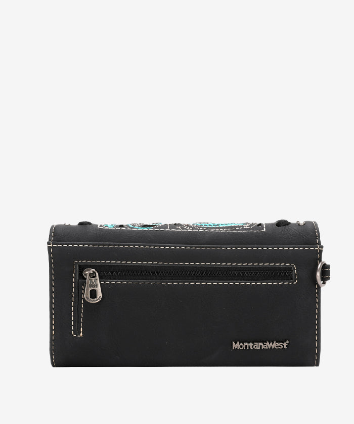 Montana West Embroidered Feather Concealed Carry Tote Set - Stylish CCW Purse with Hidden Gun Pocket for Women | Perfect for Everyday Carry, Travel & Self-Protection
