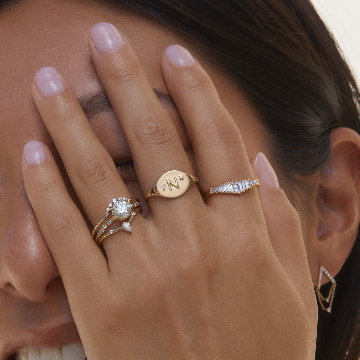 Athena Initial Ring - Personalized Silver Name Ring for Women, Custom Engraved Jewelry Gift - Perfect for Birthdays, Anniversaries & Everyday Wear