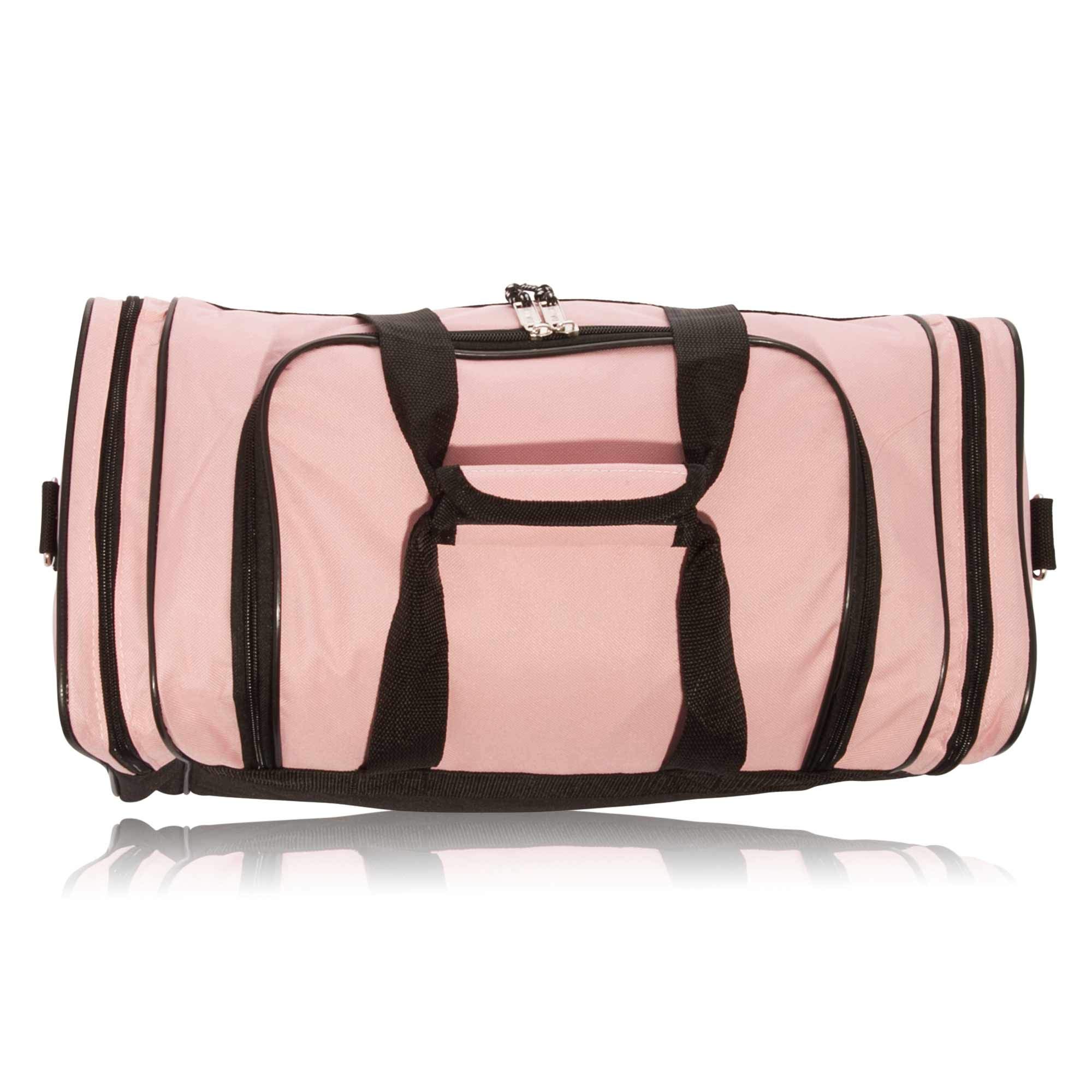 Dalix Embroidered Ballet Dance Shoes & Pink Gym Duffel Bag - Perfect for Ballet Classes, Dance Practice, Travel & Workout