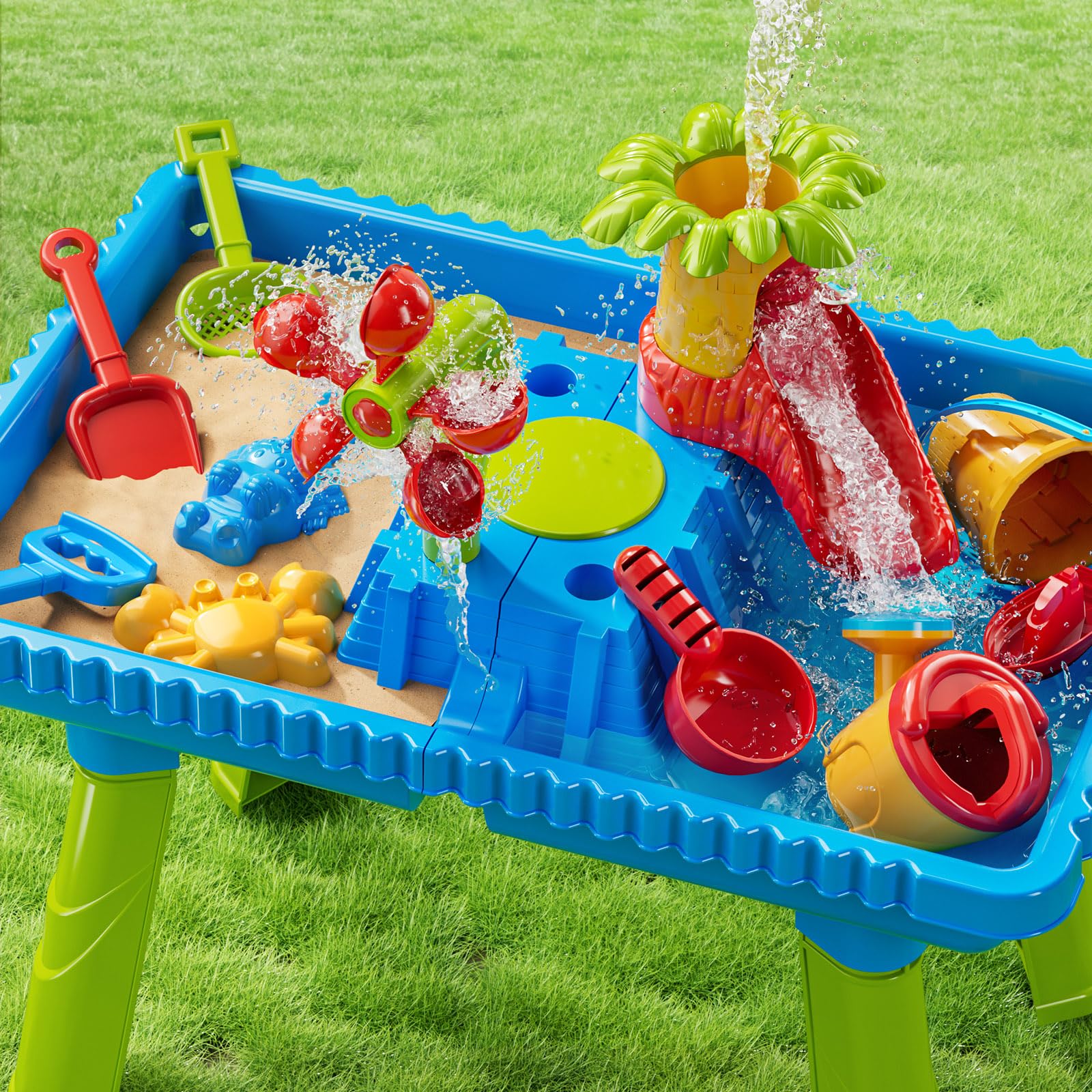 **Best Kids Sand and Water Table Toys for Toddlers 3-8 Years | Sensory Play Table for Ages 3-5 | Outdoor Beach Toy for Boys & Girls 3-7 | Perfect Birthday Gift | Great for Backyard, Beach, and Summer Play**
