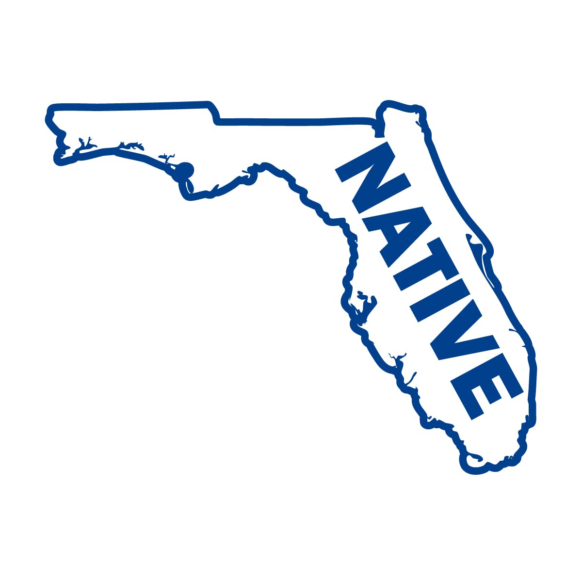 Florida State Outline Map Milk Mug - 6 Inch Blue Vinyl Decal for Home Decor, Gifts & State Pride - Perfect for Coffee Lovers, Kitchen Decor & Florida Residents