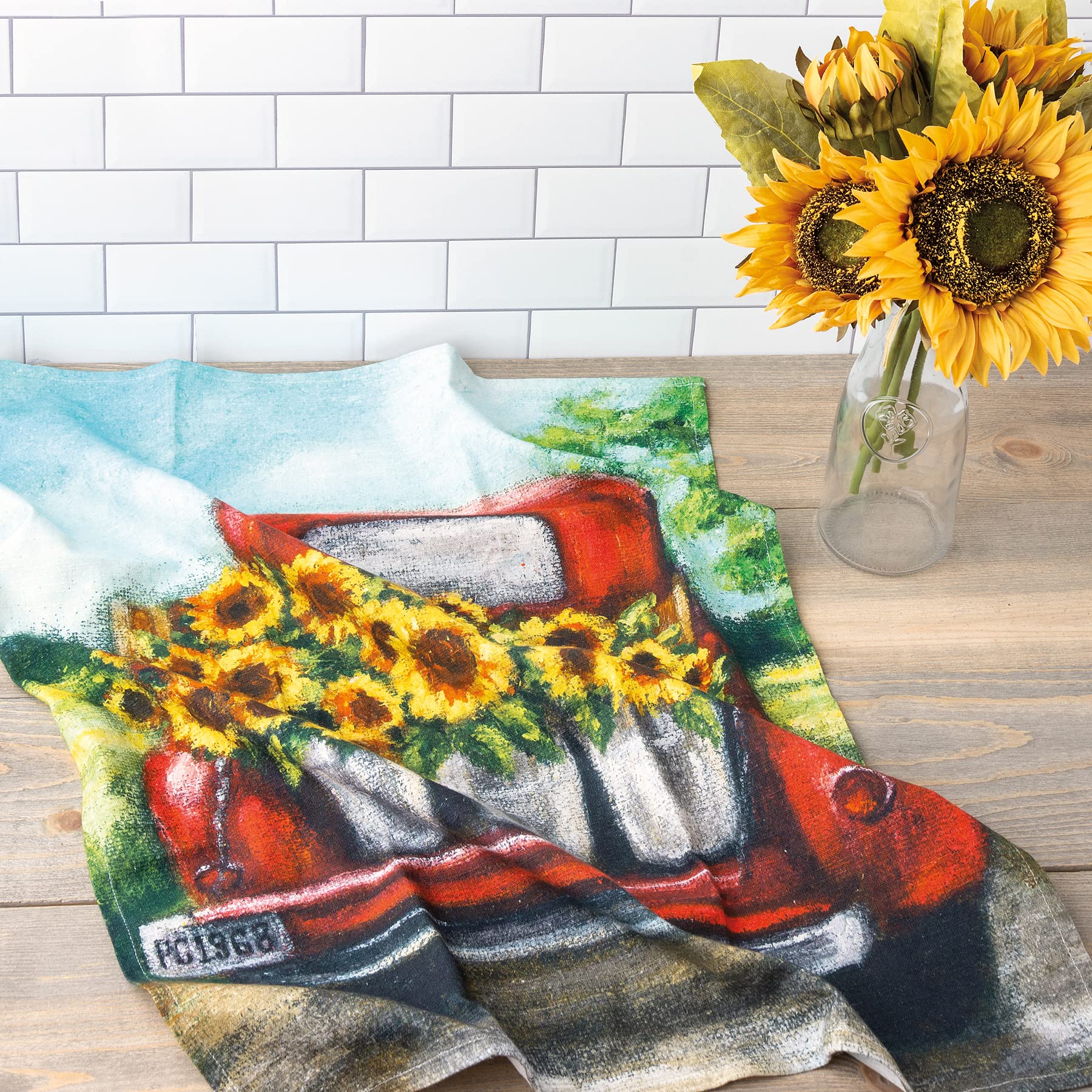 Premium Sunflower Printed Kitchen Towels - Soft, Absorbent & Durable - Perfect for Cooking, Cleaning & Decorating Your Home