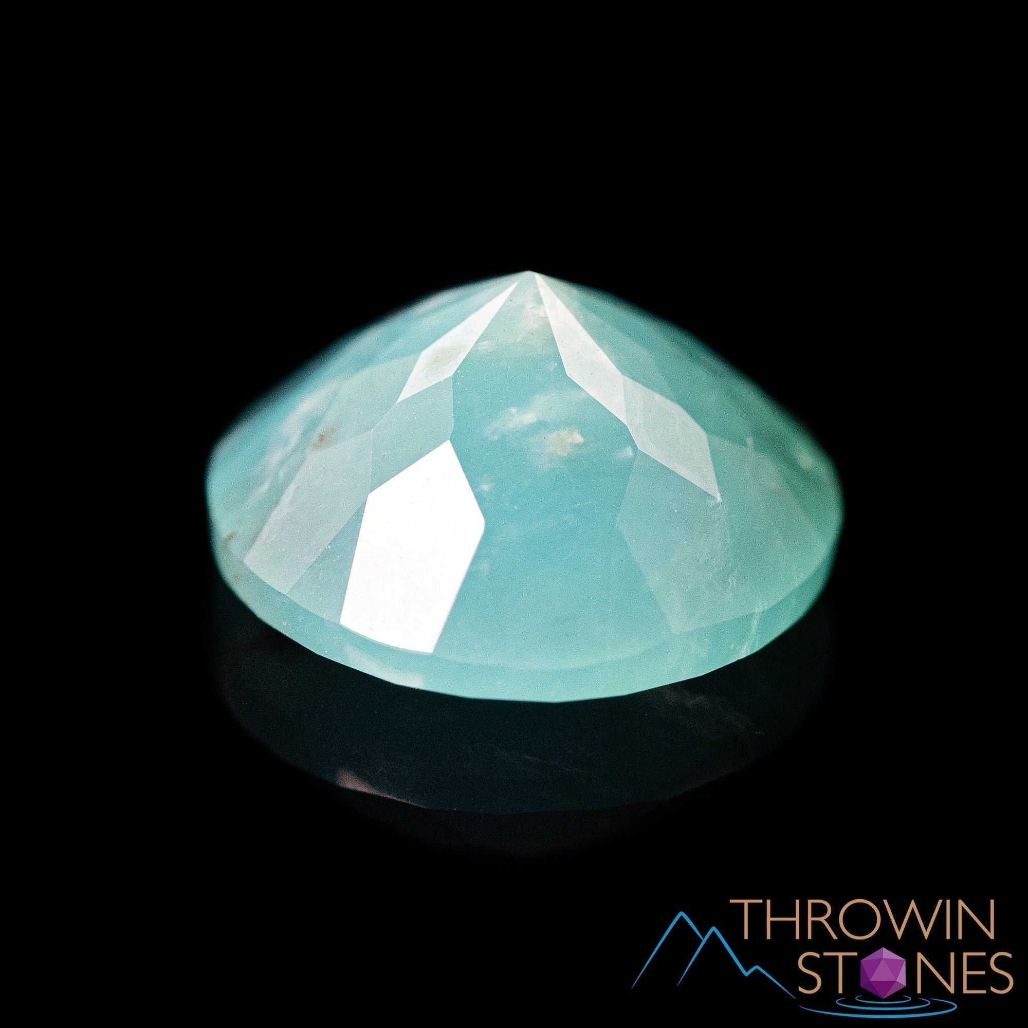 Blue Opal Crystal with Copper - Round Faceted Gemstone for Jewelry Making, Birthstone Collection, Healing Crystals (40850) | Perfect for Necklaces, Bracelets & Spiritual Healing Practices