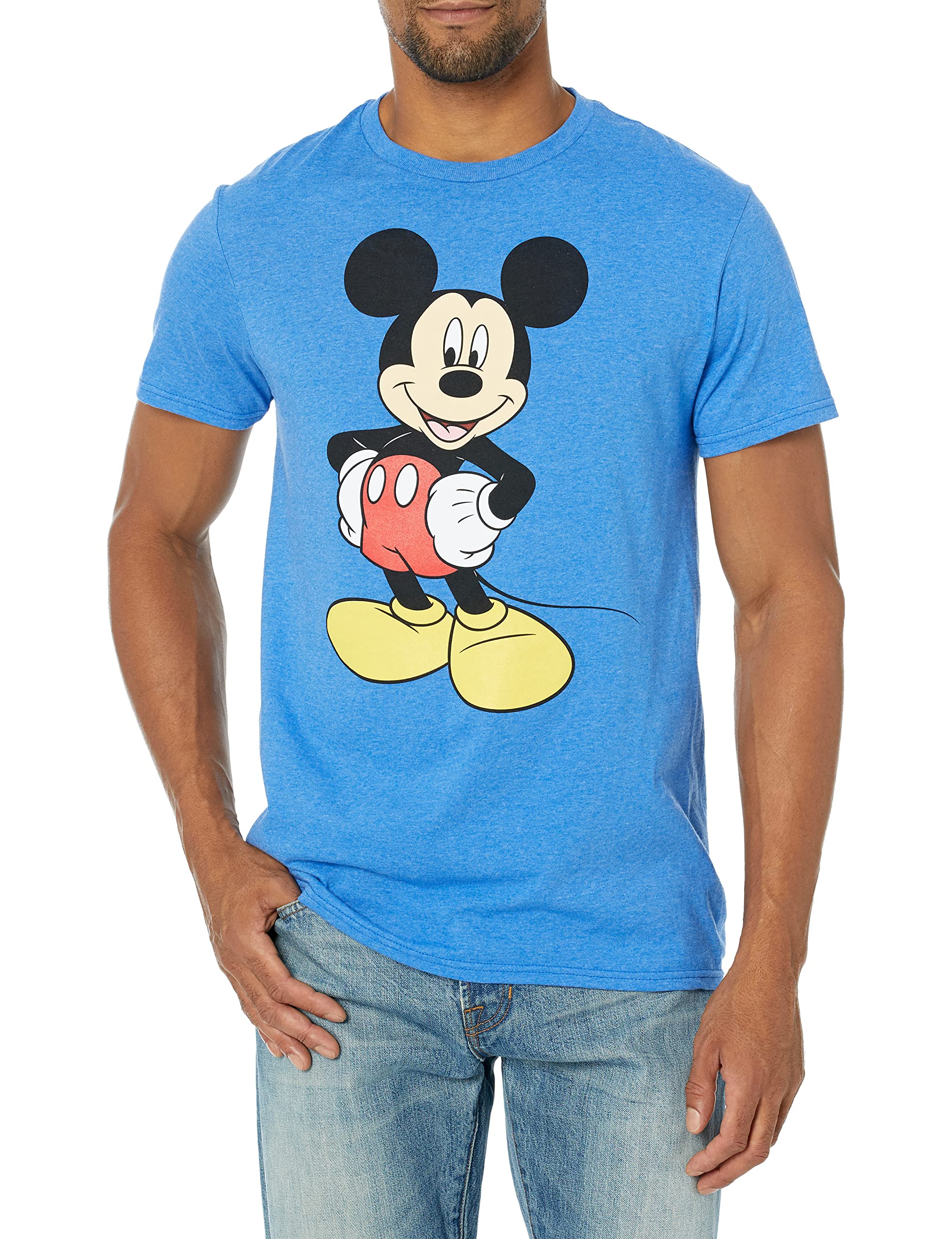 Disney Mickey Mouse Classic Graphic T-Shirt for Men - Soft Cotton Casual Tee for Everyday Wear, Gifts, and Disney Fan Collections