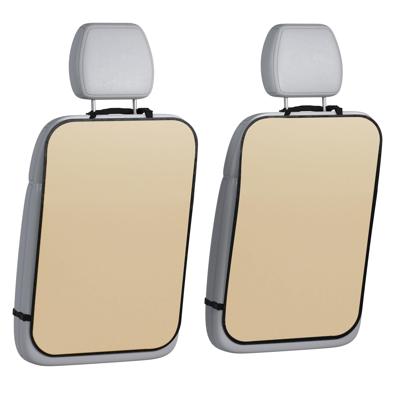 Lebogner Kids Car Seat Cover 2-Pack - Waterproof Kick Mats for Backseat Protection from Dirt & Scratches - Perfect for Family Travel