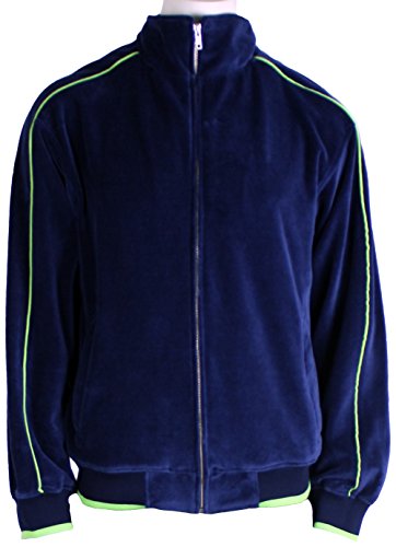Navy Blue With Lime Green Piping