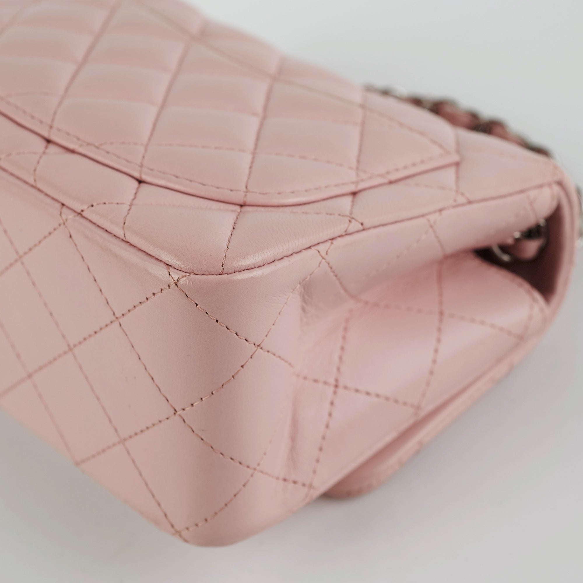 Chanel Mini Square Pink Flap Bag - Luxury Quilted Leather Crossbody Purse for Women | Perfect for Parties, Dates & Special Occasions