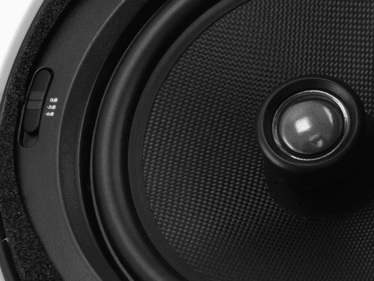 Monoprice 8 Inch 2-Way In-Ceiling Speakers with Aramid Fiber Woofer & Titanium Silk Dome Tweeters - Caliber Series (Pair) - Perfect for Home Theater & Background Music Systems