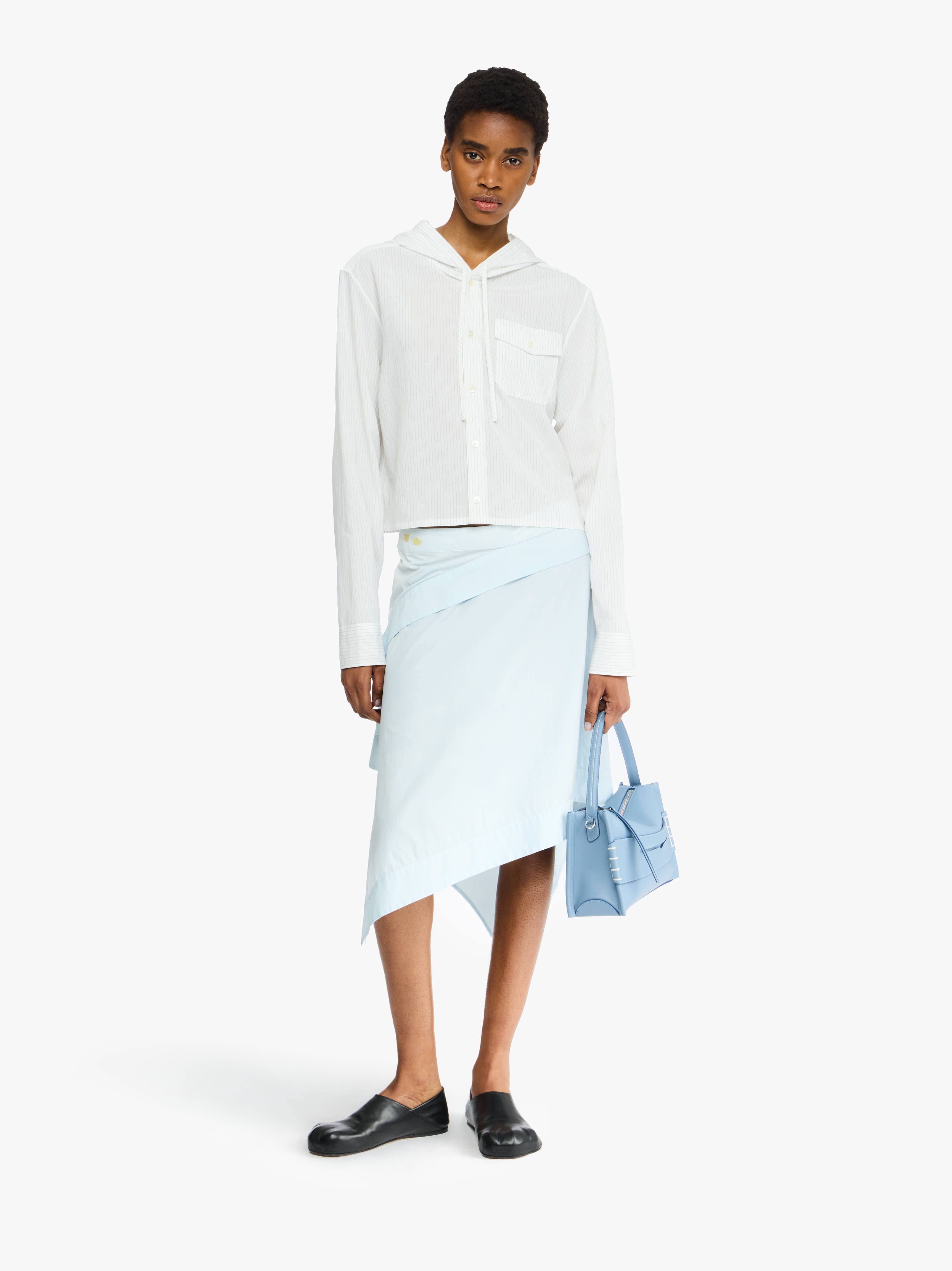 Elegant Square Drape Asymmetric Skirt for Women - Trendy High Waist Flowy Midi Skirt for Casual, Office & Party Wear