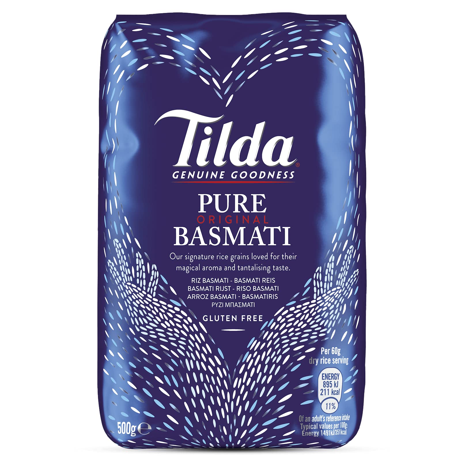 Premium Tilda Pure Original Basmati Rice - 500g | Authentic Indian Long Grain Rice for Biryani, Pilaf & Curry Dishes | Perfect for Home Cooking & Restaurant Use