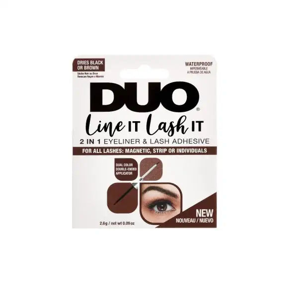 Ardell DUO Line it Lash It Lash Adhesive - Waterproof Eyelash Glue for False Lashes & Extensions - Perfect for Daily Wear, Special Occasions & Makeup Artists