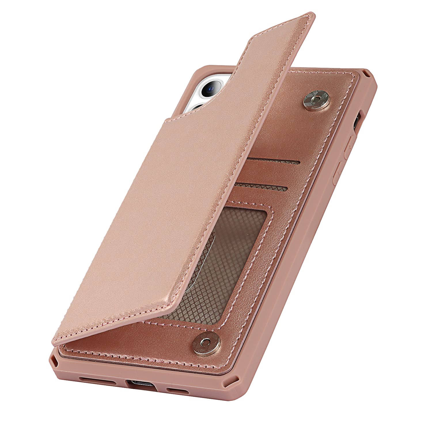 Premium Leather Shockproof iPhone 11 Case with Credit Card Holder & Wallet Slot - 6.1