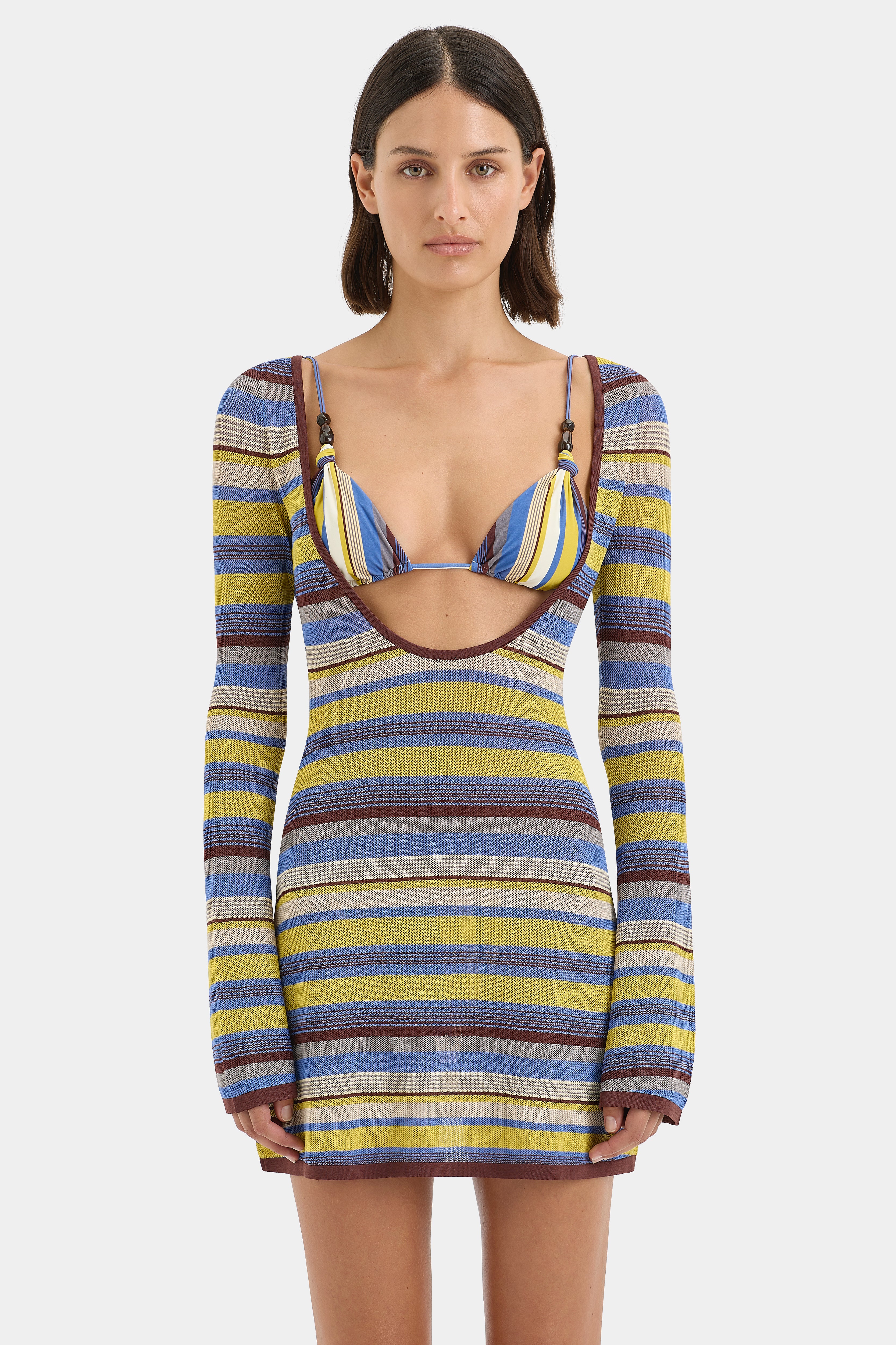 Stylish Coastline Mini Dress for Women - Summer Beach Party & Casual Outfit | Flattering Fit & Comfortable Fabric