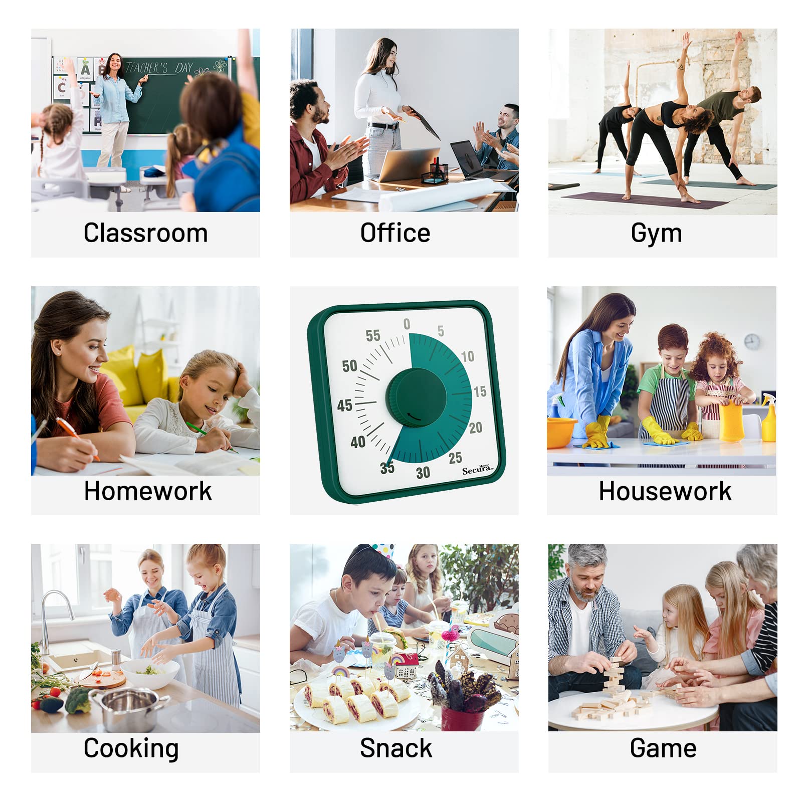 60-Minute Visual Timer for Kids & Adults - 7.5