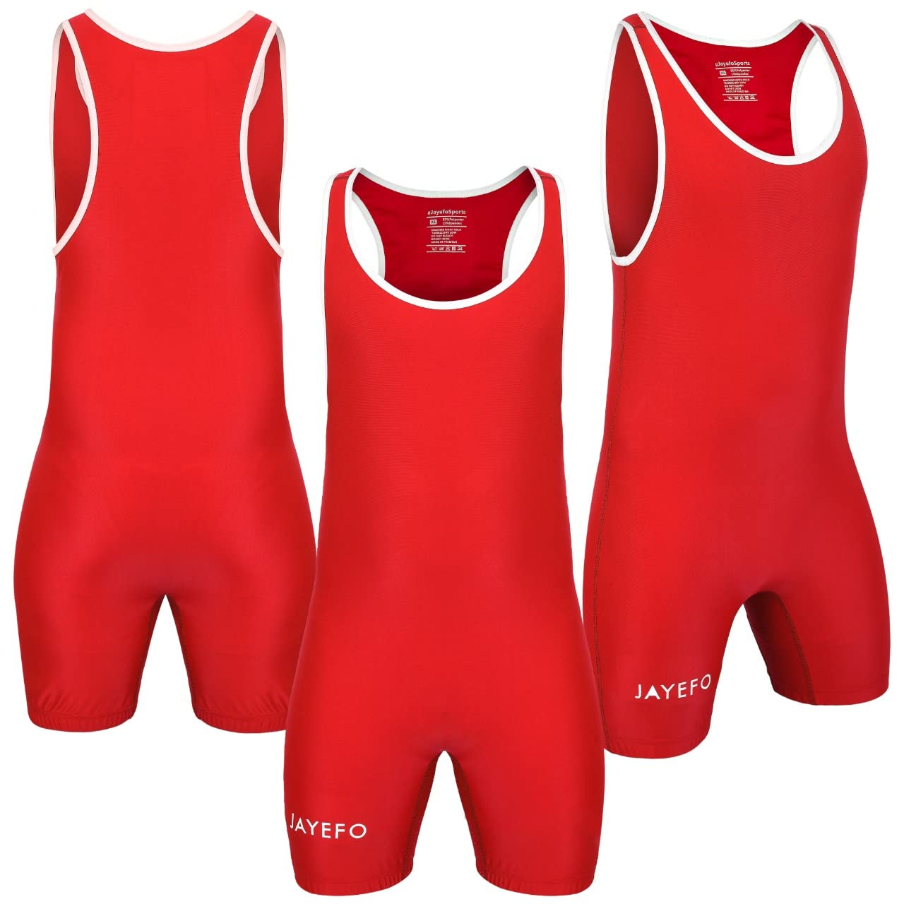 Jayefo Pro Wrestling Singlet for Men - High Performance Adult Wrestle Gear & Uniform - Perfect for Training, Competitions, and MMA Matches
