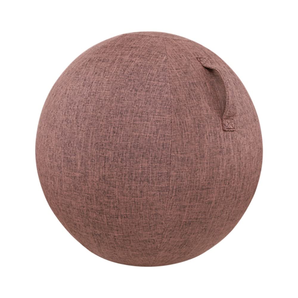 WHOSAAB 55cm/65cm/75cm Cotton Linen Yoga Ball Cover - Non-Slip Exercise Gym Balance Ball Protector for Pilates, Workout & Fitness Training (Coffee, 65cm) - Perfect for Home Gym, Yoga Studio & Physical Therapy