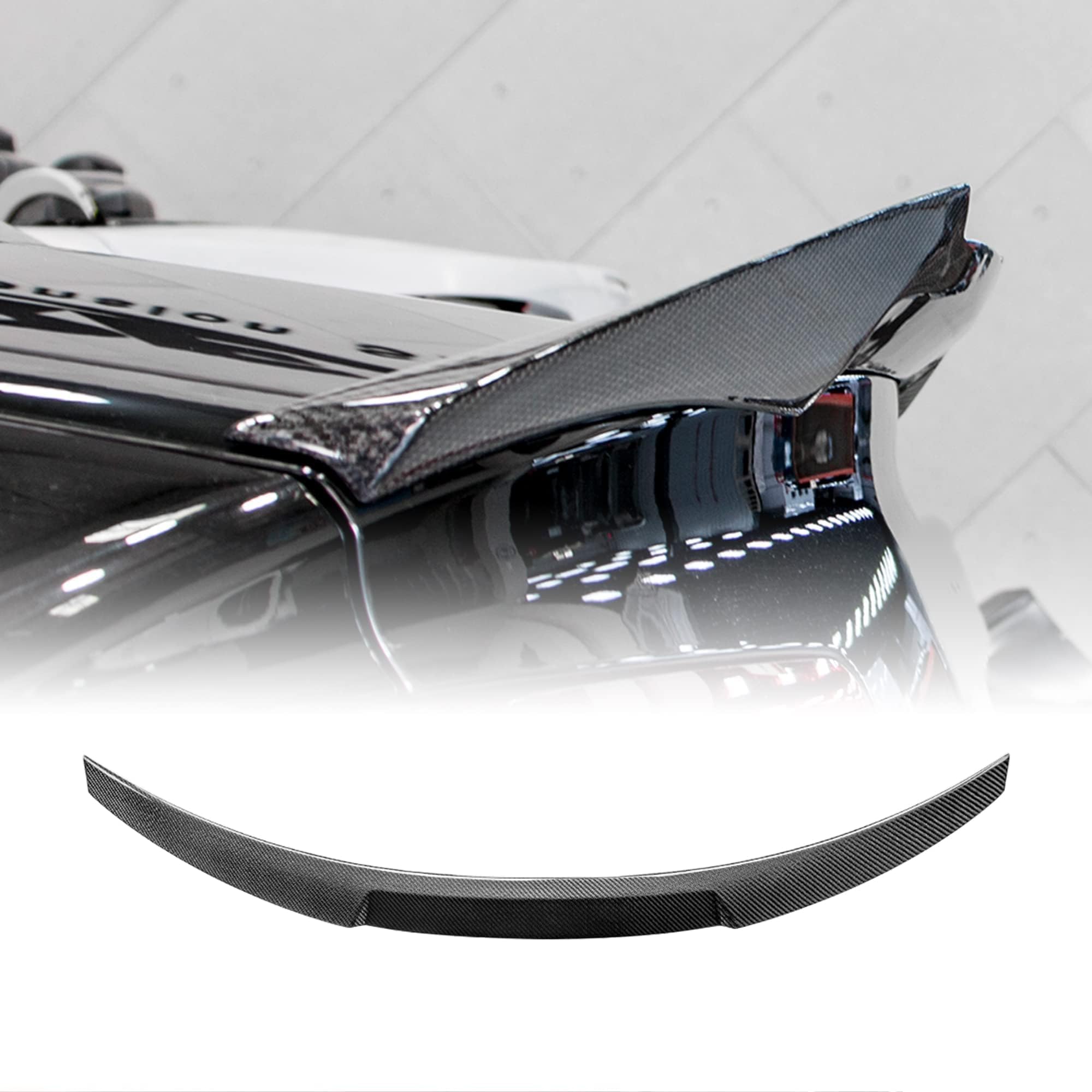 AeroBon Real Carbon Fiber Trunk Spoiler for 2007-2016 Audi A5 Coupe 2-Door 8T3 (MV Style) - High Performance Rear Wing, Lightweight & Durable, Perfect for Car Enthusiasts & Street Racing