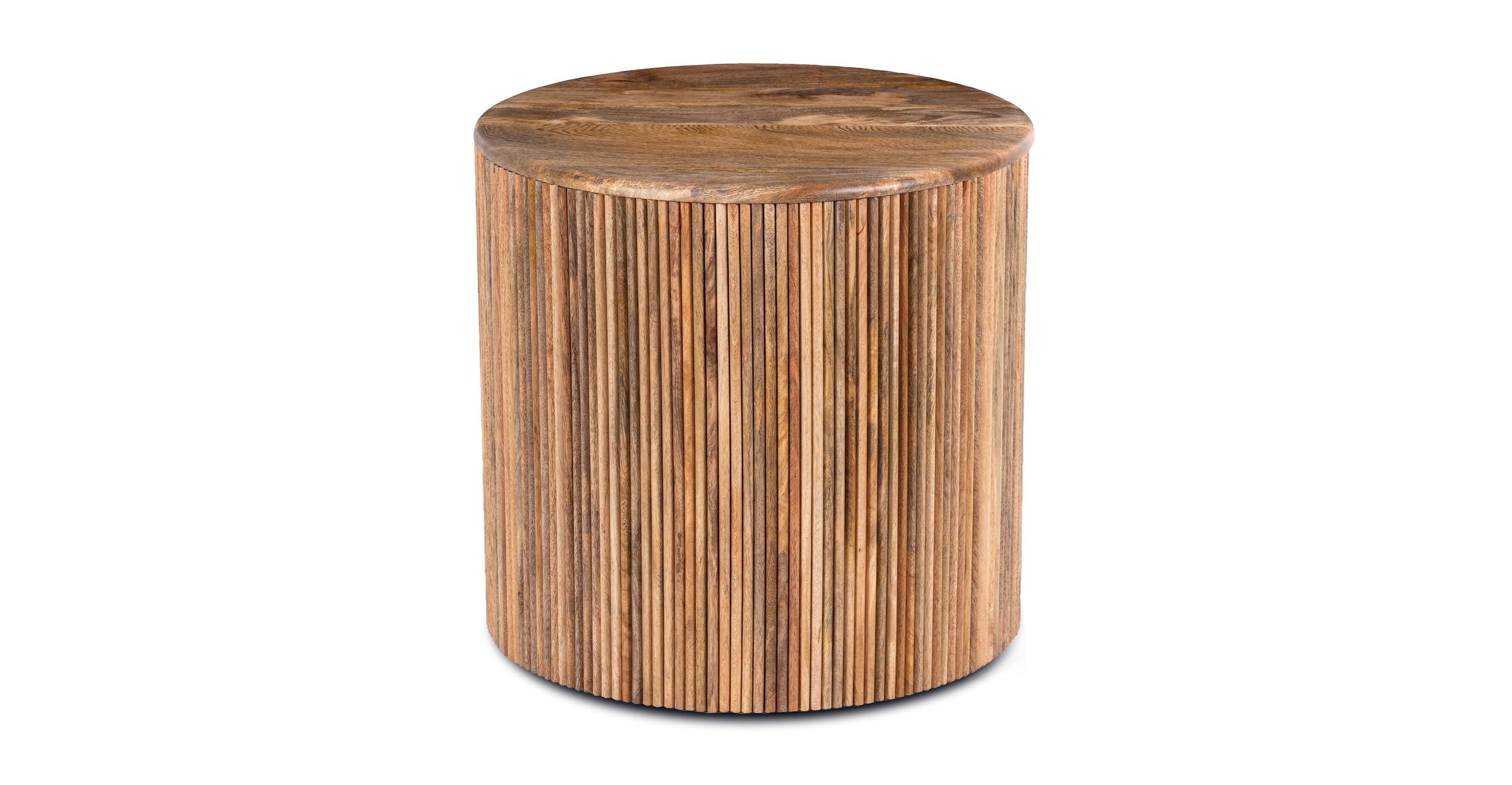 Deja Round Side Table with Storage Shelf - Modern End Table for Living Room, Bedroom & Office - Small Space-Saving Furniture with Hidden Storage Compartment