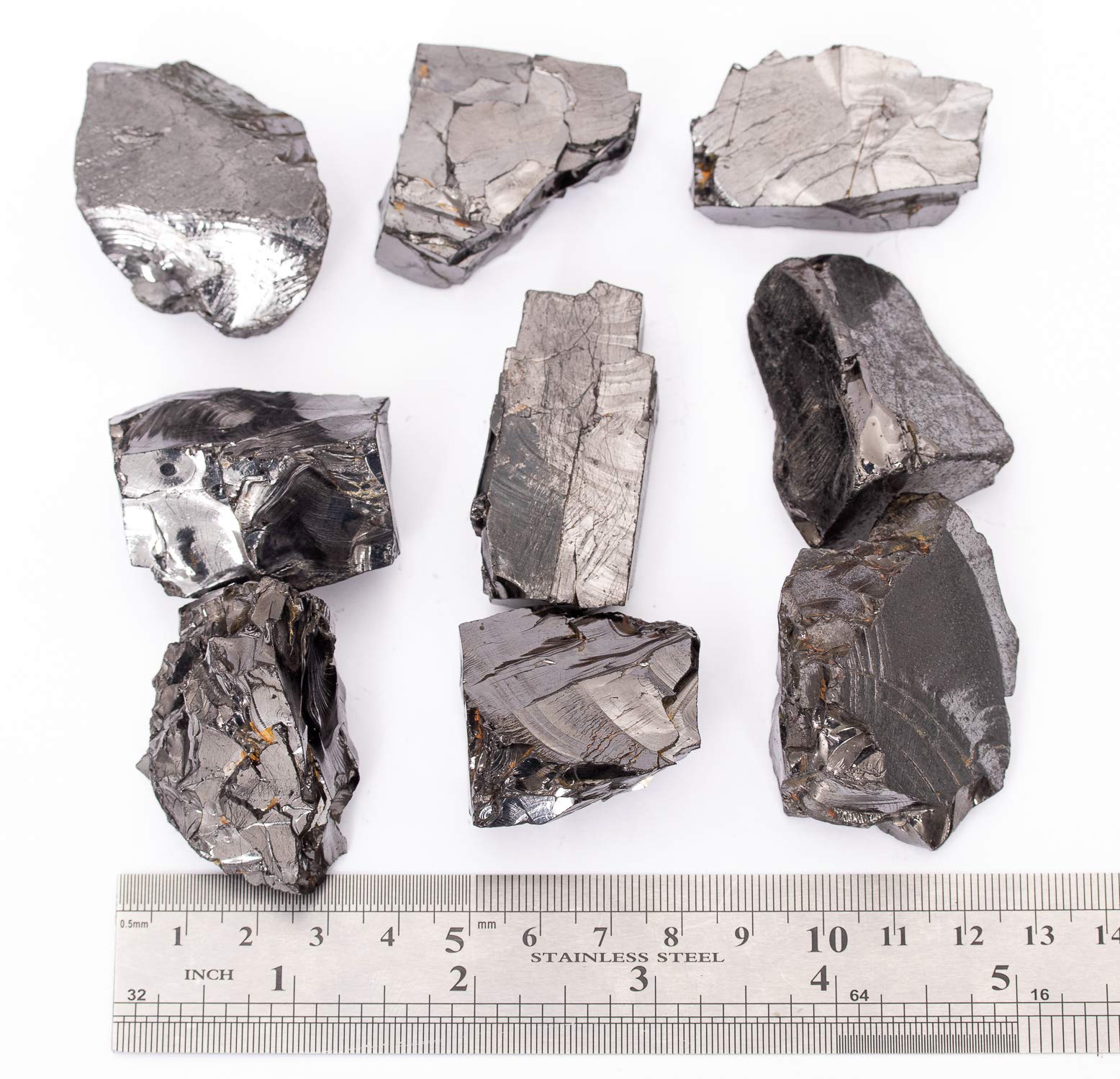 Natural Raw Elite Noble Shungite Stones - 1/2 lb Extra Large for Water Purification & Healing | EMF Protection, Home Wellness & Spiritual Cleansing