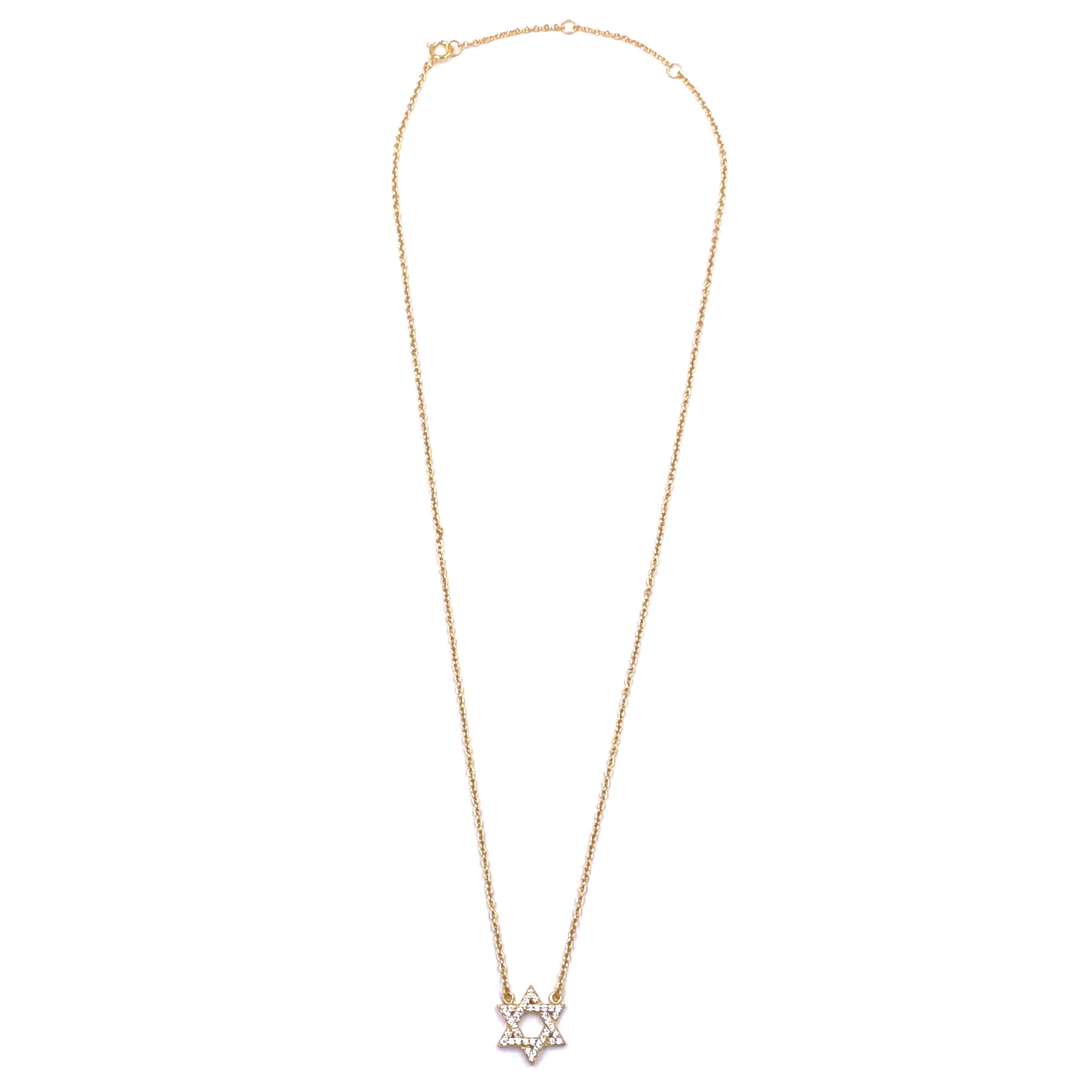 Ashley Gold Sterling Silver Gold Plated CZ Star Necklace for Women - Elegant Layering Piece for Everyday Wear & Special Occasions