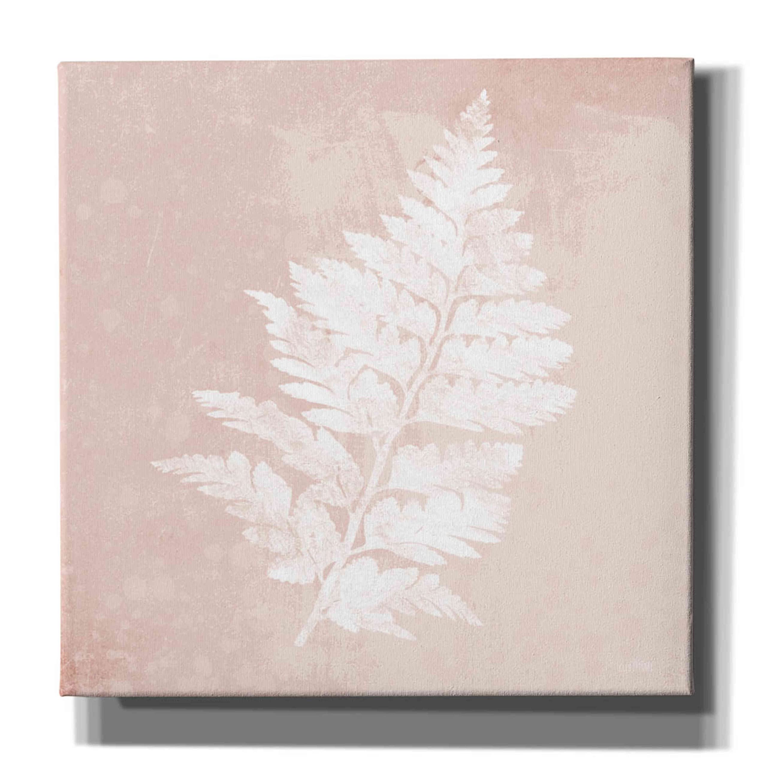 Epic Graffiti 'Blush Fern II' by House Fenway - 26x26 Inch Modern Canvas Wall Art for Living Room, Bedroom & Office Decor