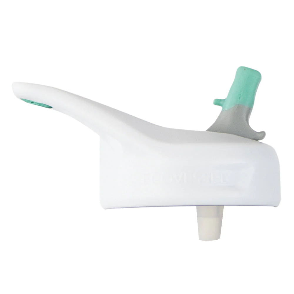 White with Aqua Spout