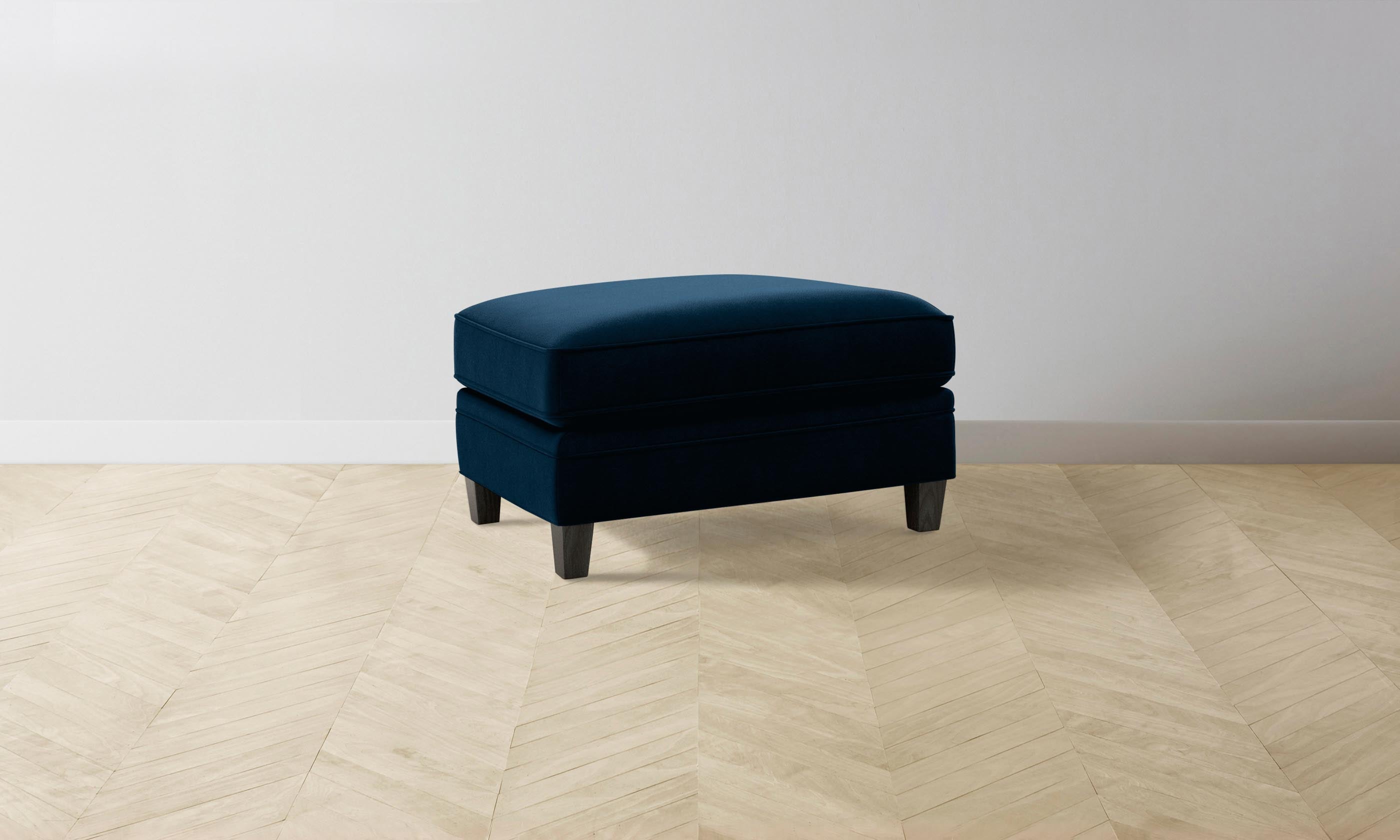 Luxury Carmine Ottoman with Premium Mohair Upholstery - Admiral Collection - Perfect for Living Room, Bedroom, or Home Office Decor