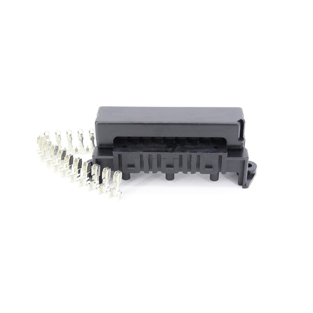 10-Way Auto Fuse Box Assembly with Terminals & 3PCS Relay Seats - Dustproof Fuse Holder for Car, Truck, RV Electrical System Protection - Easy Mounting Fuse Box BX2103 for Automotive Wiring & Circuit Safety