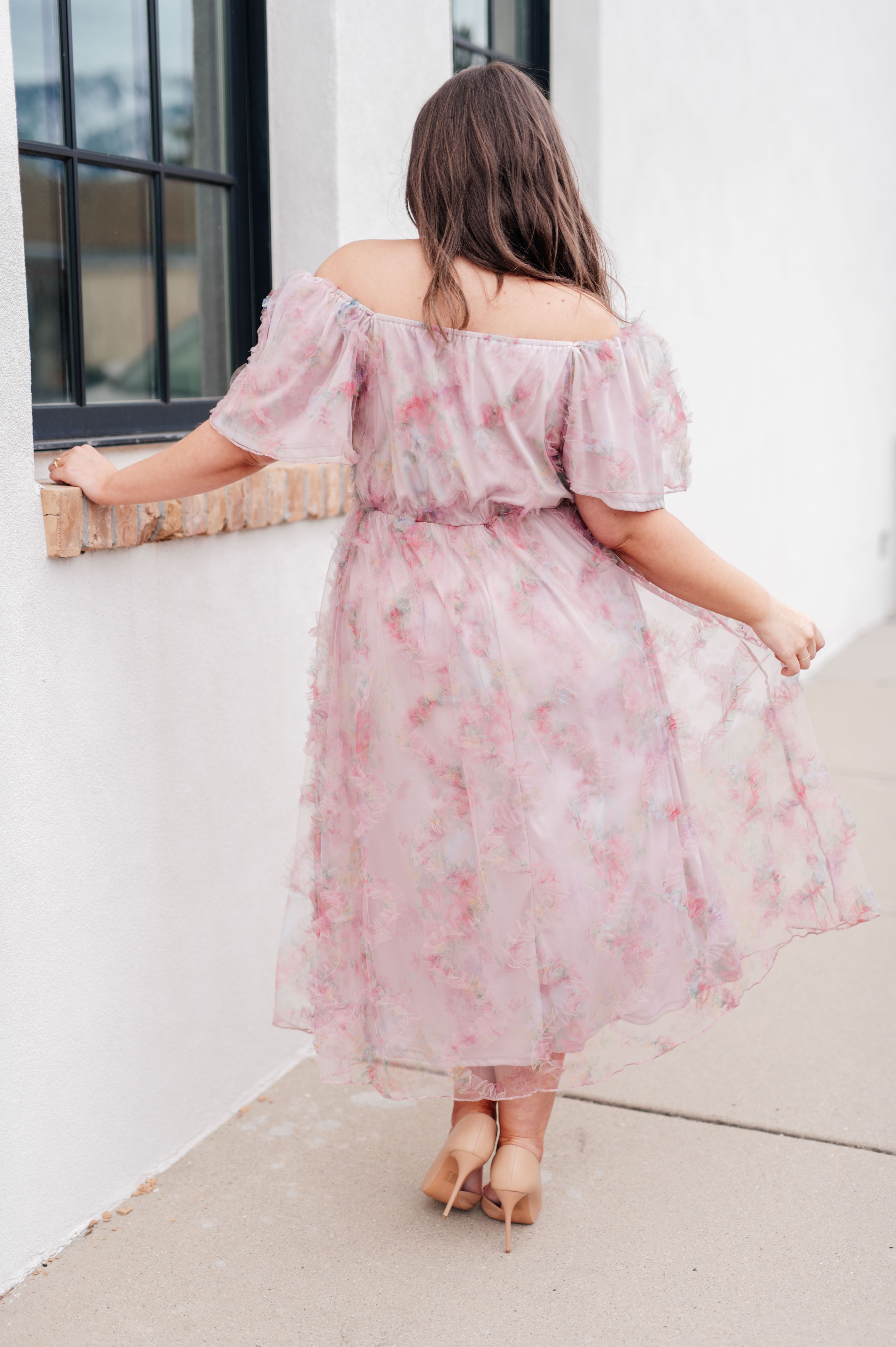 My Little Songbird Fluttersleeve Dress for Girls - Elegant Flutter Sleeve Party Dress for Special Occasions, Birthday, Photo Shoots & Family Gatherings