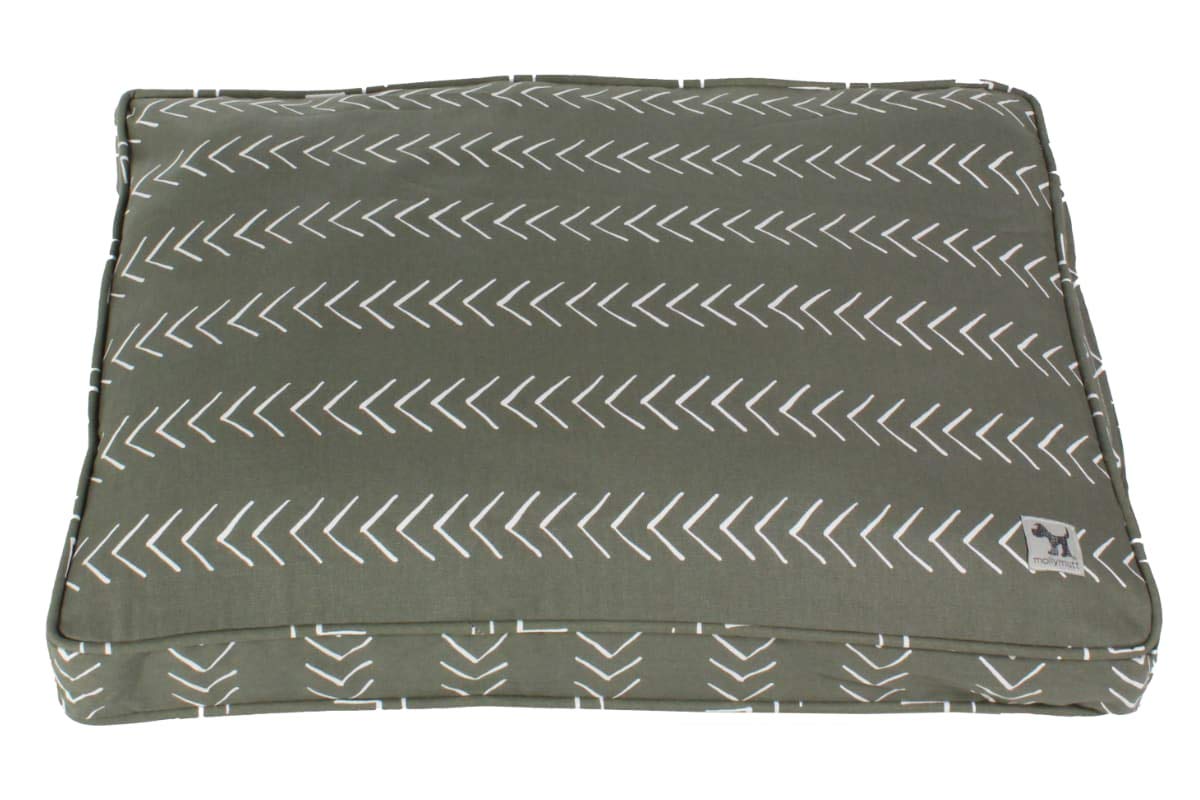 Molly Mutt Sheepy Wool Crate Mat - 100% Cotton Canvas Dog Bed Cover with Natural Wool Insert for Temperature Regulation - Soft & Supportive Orthopedic Pet Bed for Dogs (24