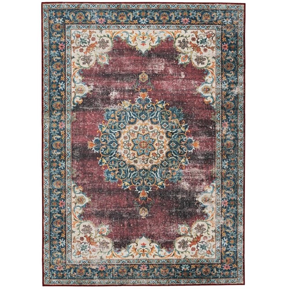 Linon Washable Adams Polyester 5'x7' Area Rug in Ivory - Soft & Durable for Living Room, Bedroom, or Office Decor