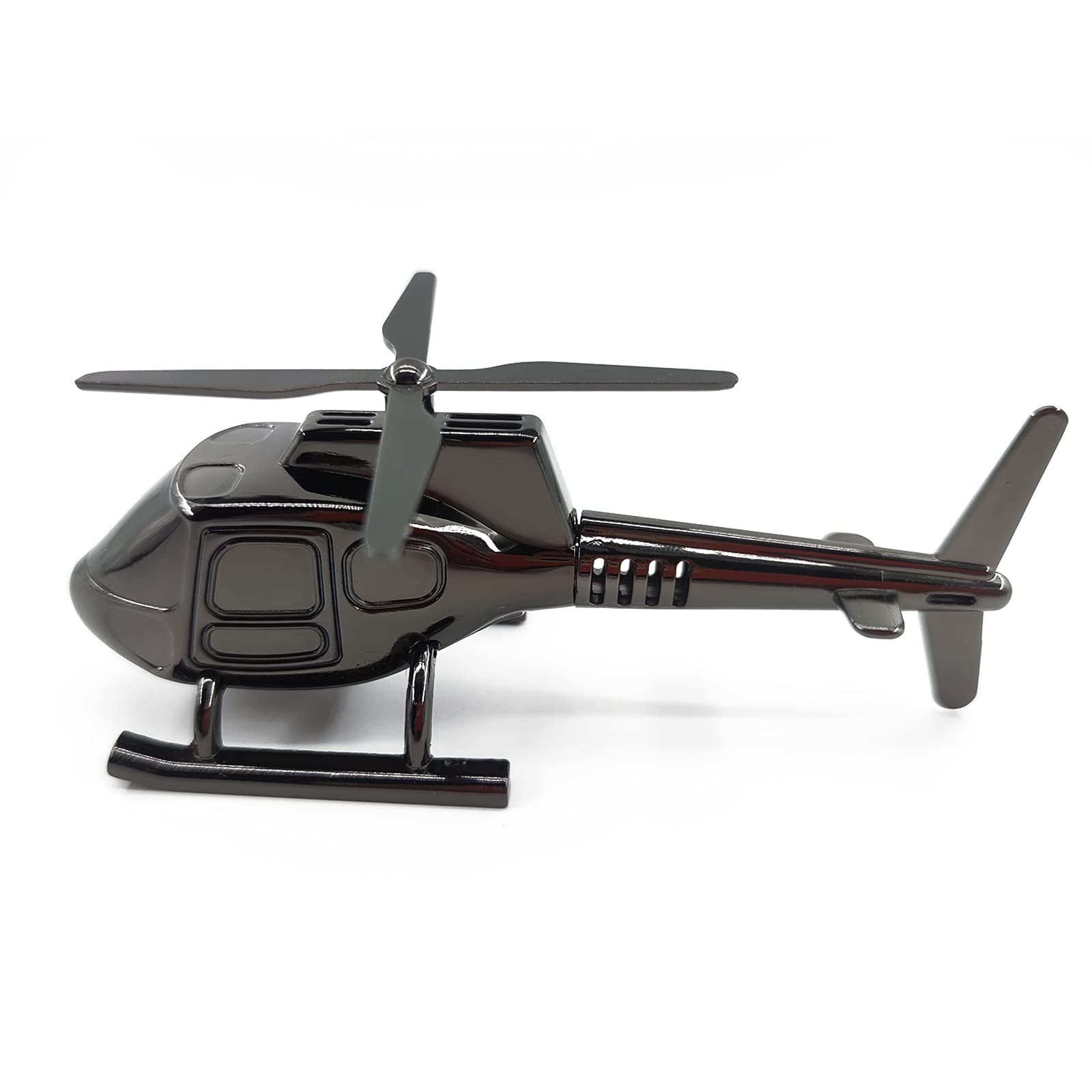 Solar Powered Rotating Helicopter Car Air Freshener - Aromatherapy Diffuser with Anti-Slip Pad | Odor Eliminator for Car Interior | Black | Perfect for Road Trips & Daily Commutes
