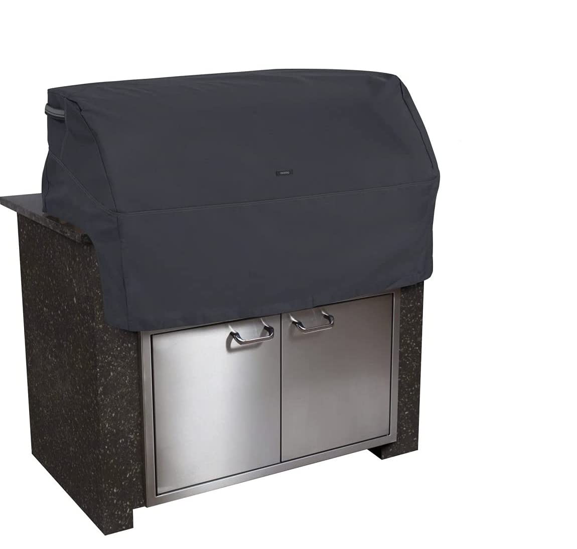 Classic Accessories Ravenna Built-In Grill Cover, Medium, Black (Pack of 2) - Durable Weather Protection for Outdoor Grills