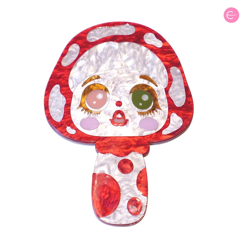 QUANDO Momoco Portable Hand Mirror - Compact Travel Mirror for Makeup, Grooming & Beauty - Perfect for Home, Travel, Gym & Purse