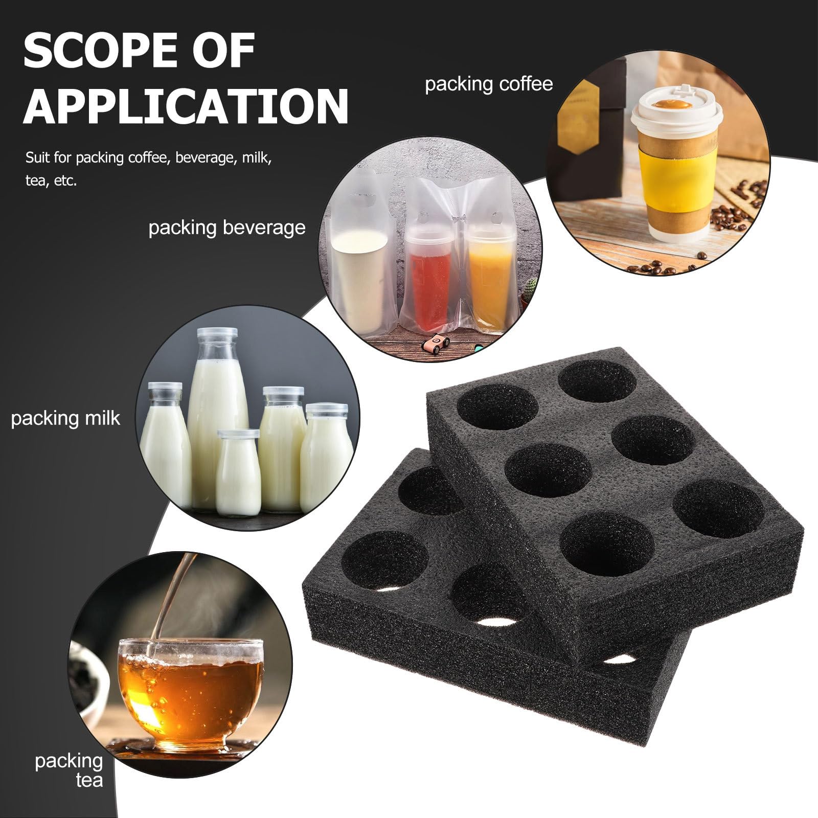 Angoily Foam Cup Holder Carrier - 2 Pack Insulated Drink Caddy for Hot & Cold Beverages | Portable 6-Cup Organizer for Coolers, Parties, Picnics & Travel | Durable Reusable Drink Carrier for Coffee, Soda & Smoothies