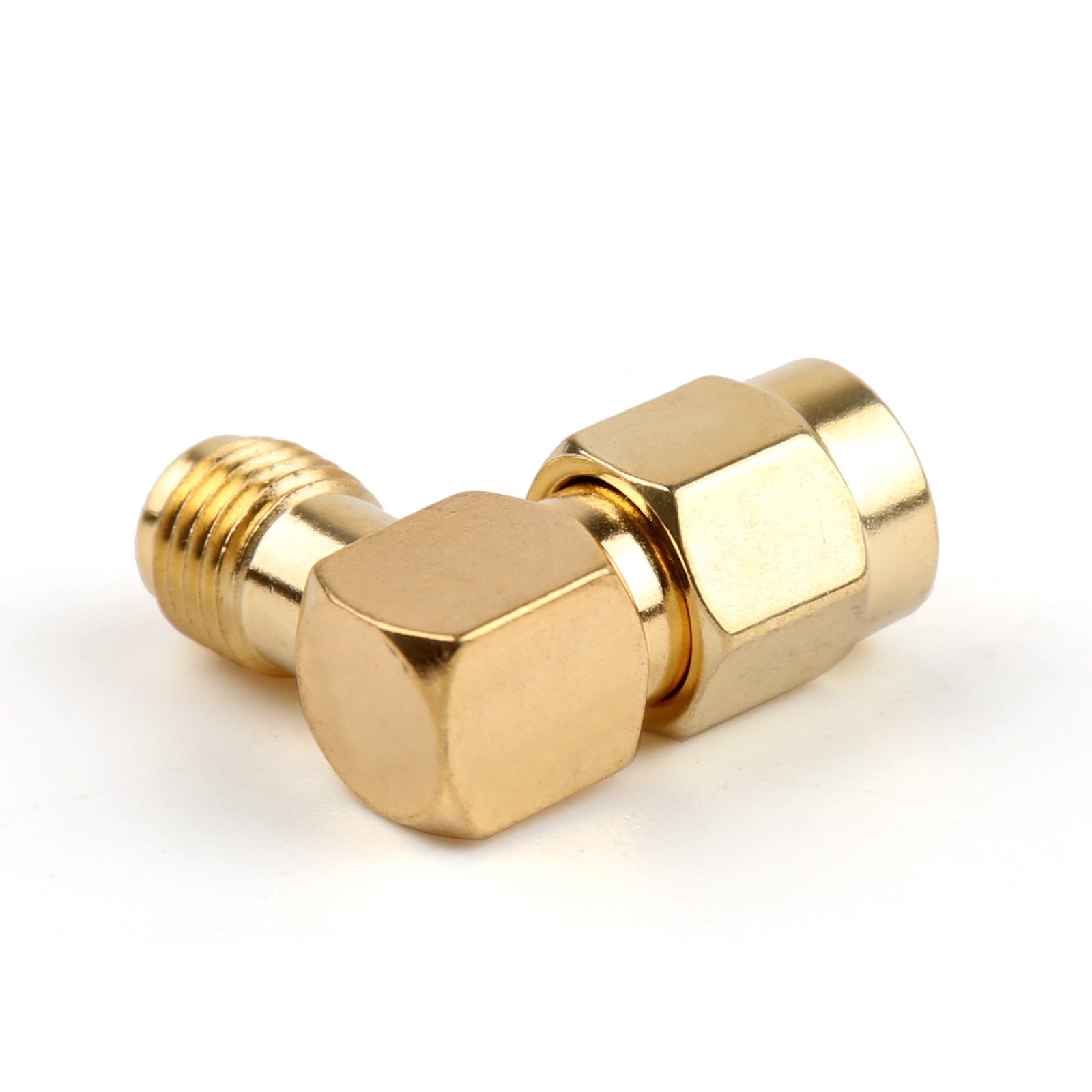 10-Pack 90 Degree RP-SMA Male to RP-SMA Female Right Angle Adapter Connector - for WiFi Antenna, Router, CCTV, Drone & RF Applications